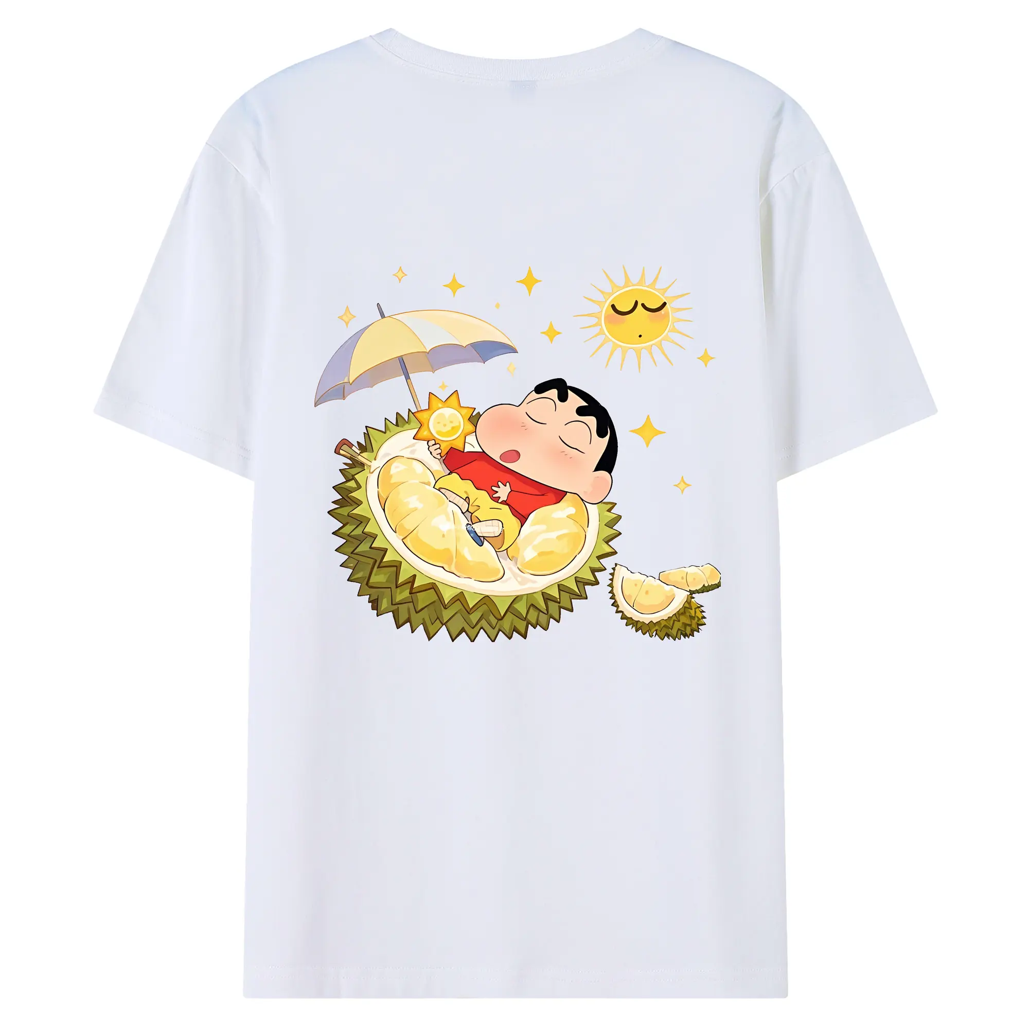 クレヨンしんちゃん グッズ 野原 しんのすけ - 綿100％ 半袖Tシャツ ・ バックプリント ・ 快適 通気性 ・ 日常使い 散歩 スポーツ用