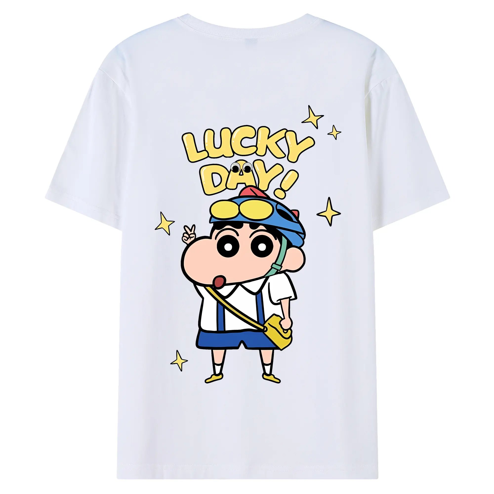 クレヨンしんちゃん グッズ 野原 しんのすけ - 綿100％ 半袖Tシャツ ・ バックプリント ・ 快適 通気性 ・ 日常使い 散歩 スポーツ用