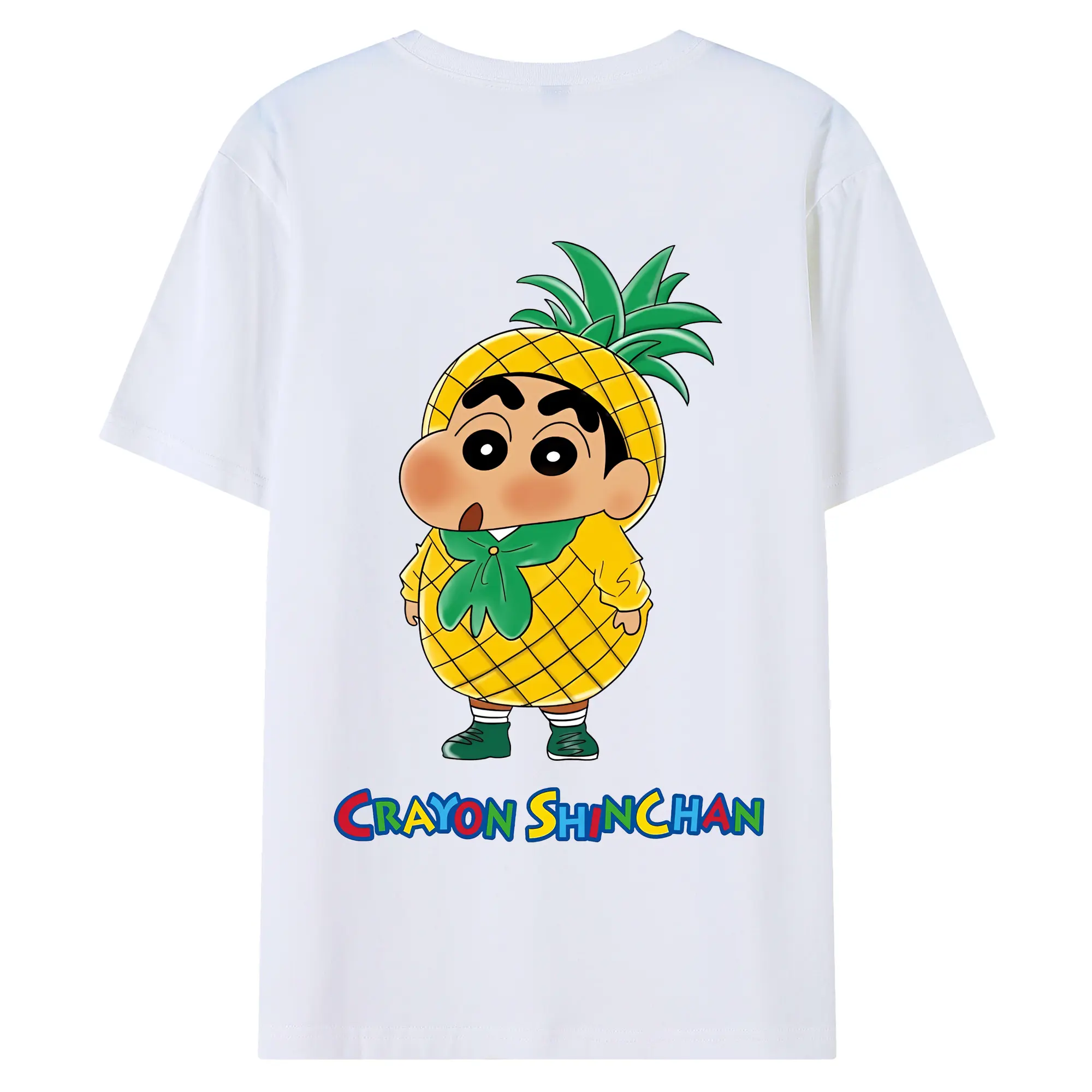 クレヨンしんちゃん グッズ 野原 しんのすけ - 綿100％ 半袖Tシャツ ・ バックプリント ・ 快適 通気性 ・ 日常使い 散歩 スポーツ用