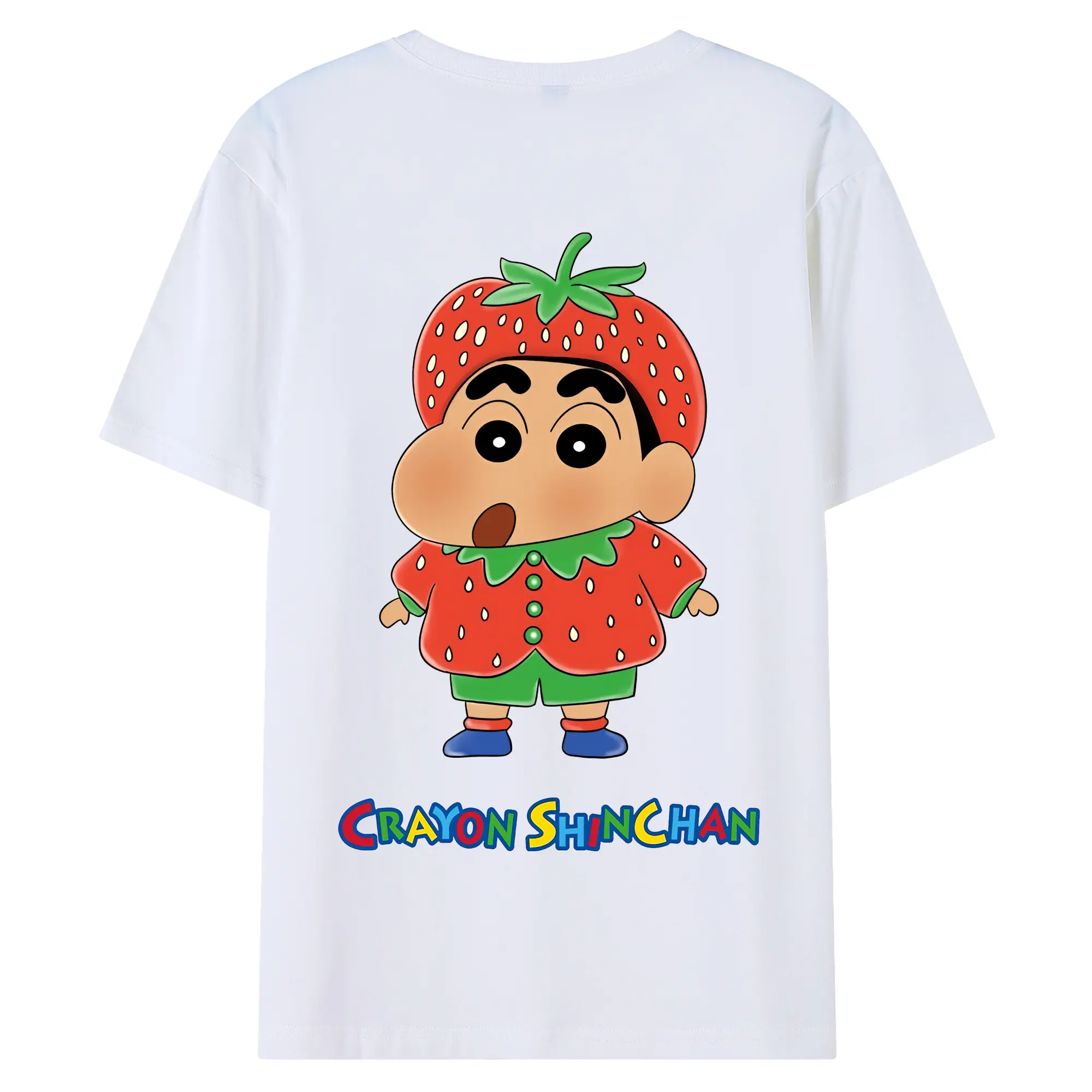 クレヨンしんちゃん グッズ 野原 しんのすけ - 綿100％ 半袖Tシャツ ・ バックプリント ・ 快適 通気性 ・ 日常使い 散歩 スポーツ用