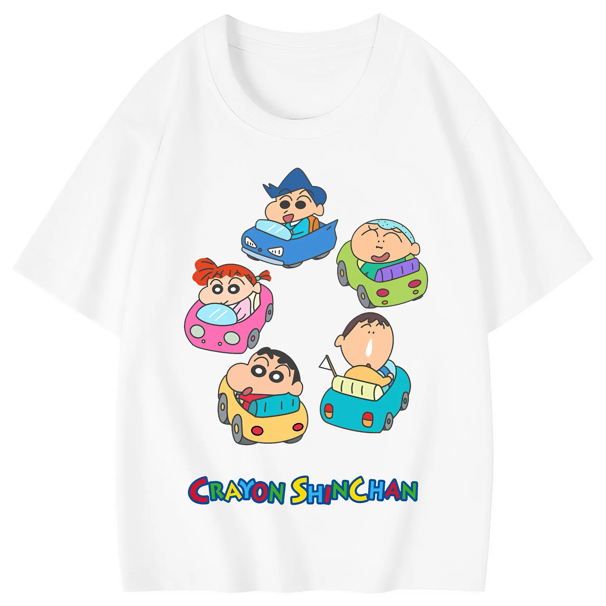 クレヨンしんちゃん グッズ 野原 しんのすけ - 綿100％ キッズTシャツ ・ フロントプリント ・ 快適 通気性 ・ スポーツ カジュアル 散歩用