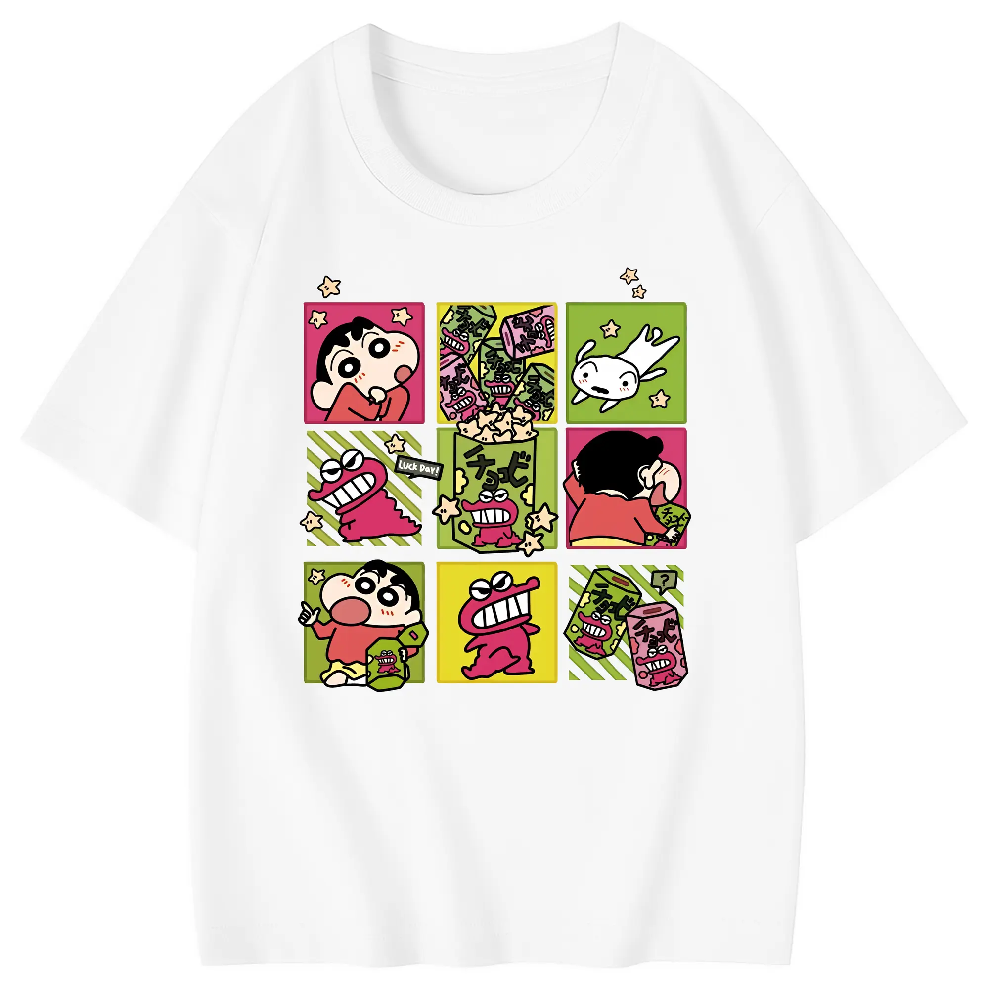 クレヨンしんちゃん グッズ 野原 しんのすけ - 綿100％ キッズTシャツ ・ フロントプリント ・ 快適 通気性 ・ スポーツ カジュアル 散歩用