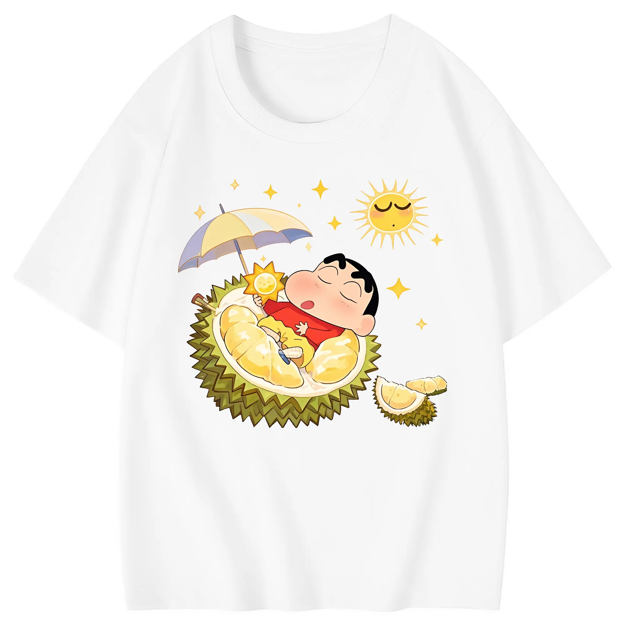 クレヨンしんちゃん グッズ 野原 しんのすけ - 綿100％ キッズTシャツ ・ フロントプリント ・ 快適 通気性 ・ スポーツ カジュアル 散歩用