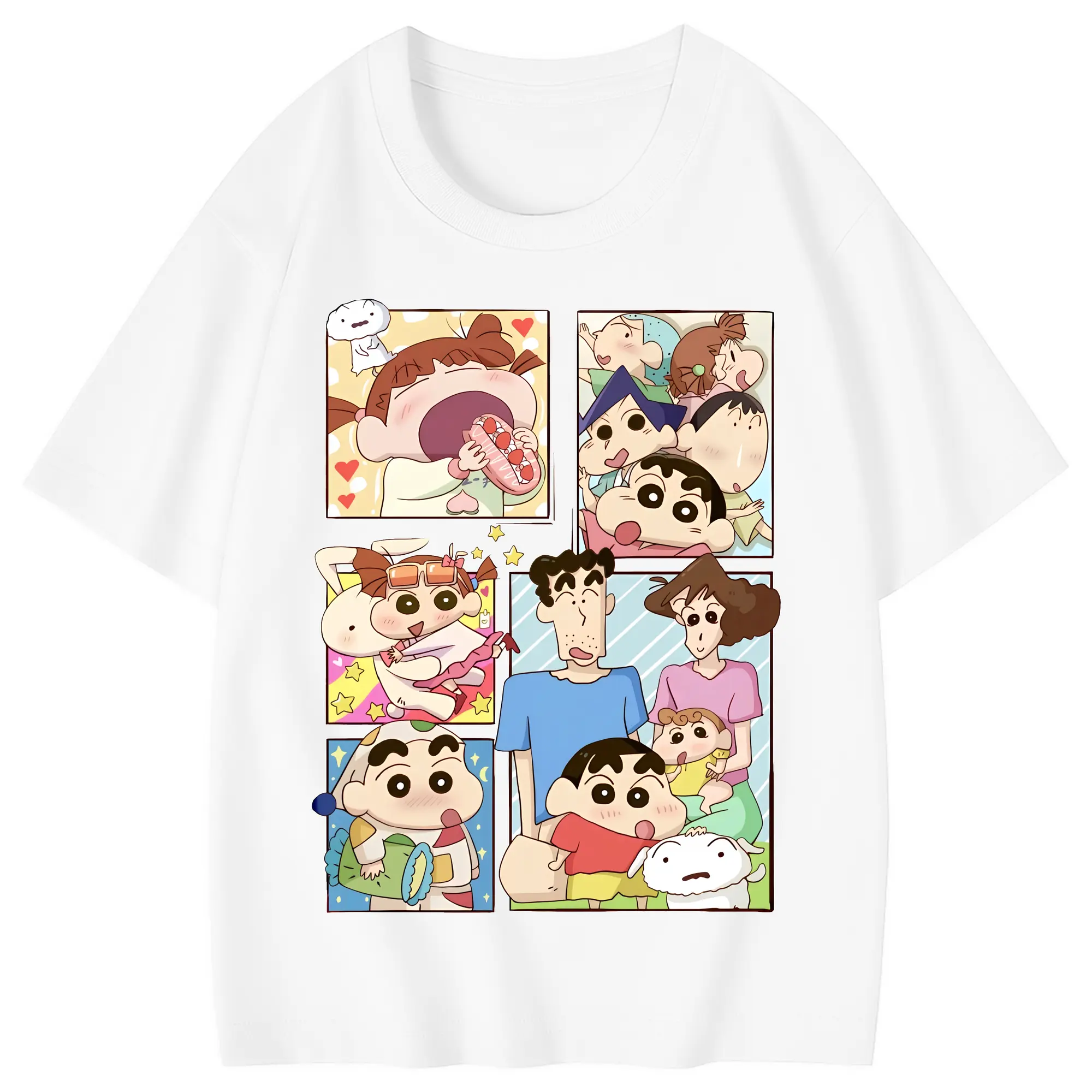 クレヨンしんちゃん グッズ 野原 しんのすけ - 綿100％ キッズTシャツ ・ フロントプリント ・ 快適 通気性 ・ スポーツ カジュアル 散歩用