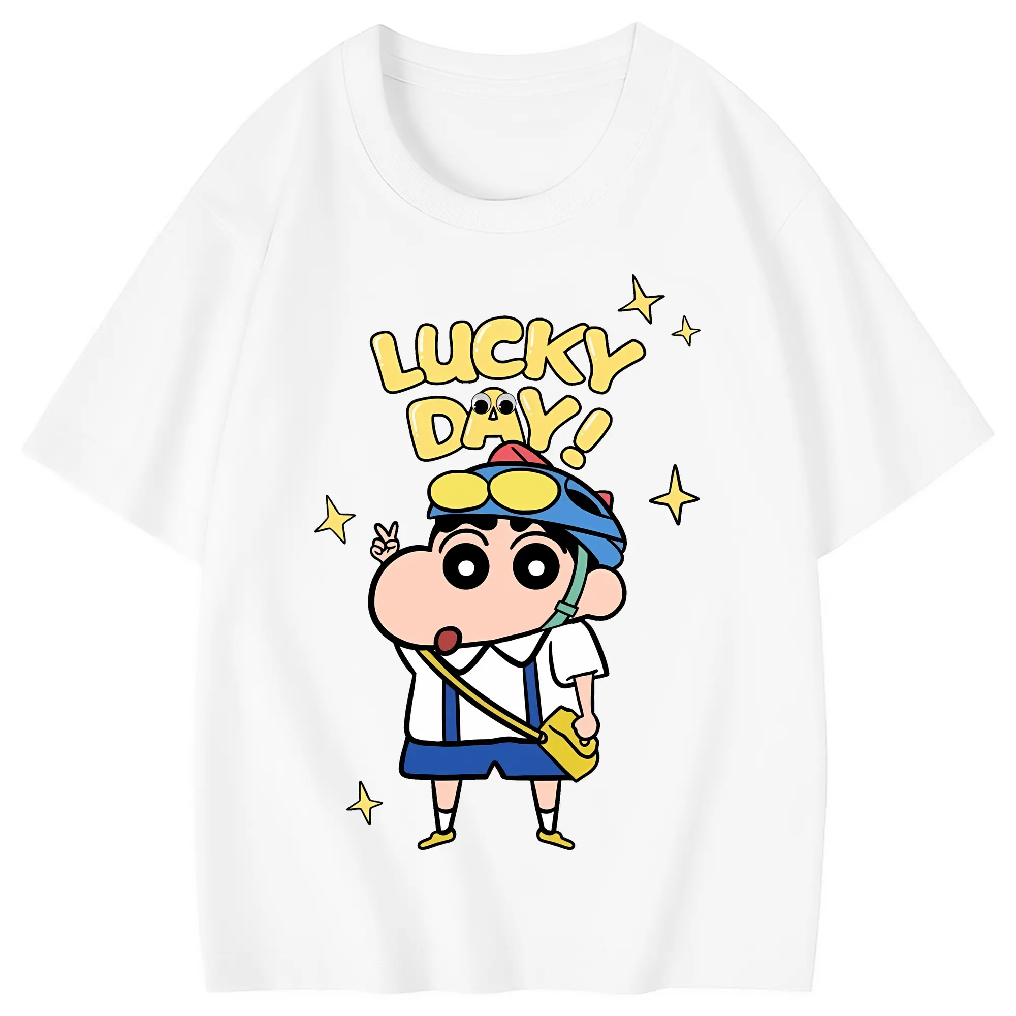 クレヨンしんちゃん グッズ 野原 しんのすけ - 綿100％ キッズTシャツ ・ フロントプリント ・ 快適 通気性 ・ スポーツ カジュアル 散歩用