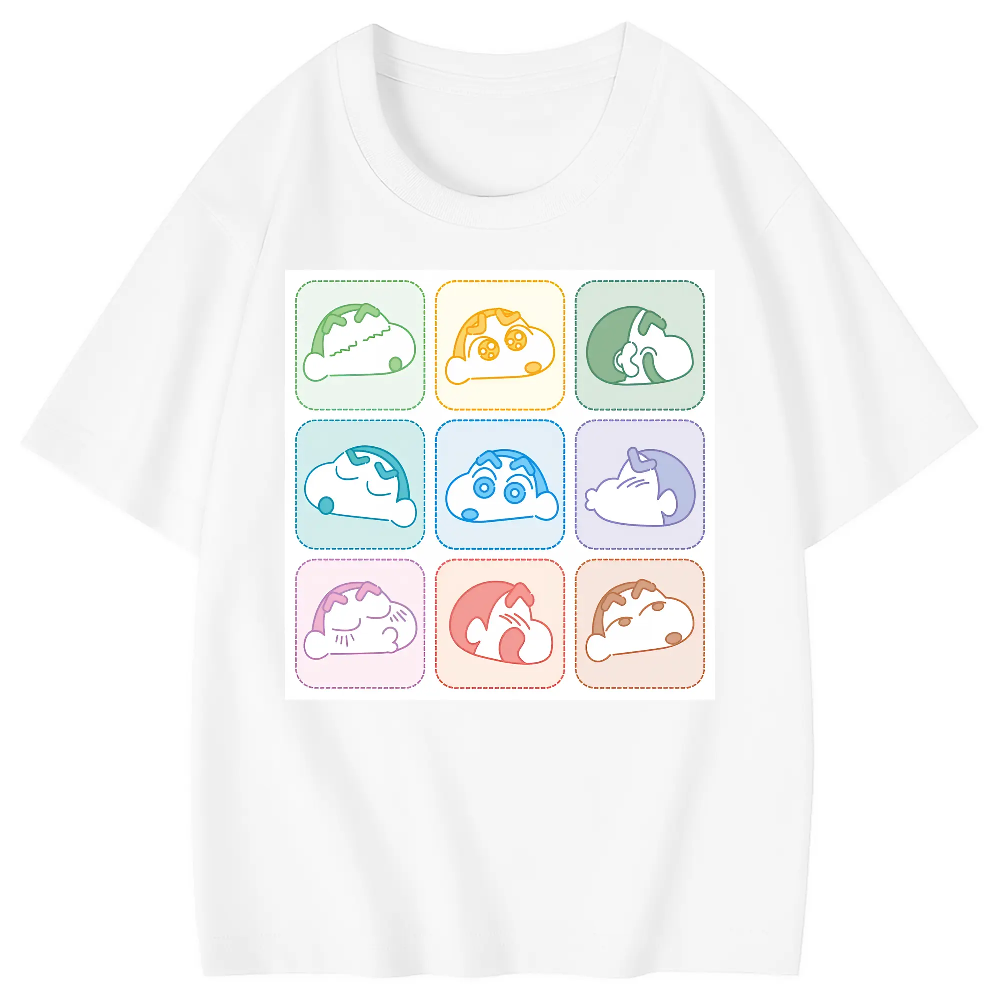 クレヨンしんちゃん グッズ 野原 しんのすけ - 綿100％ キッズTシャツ ・ フロントプリント ・ 快適 通気性 ・ スポーツ カジュアル 散歩用