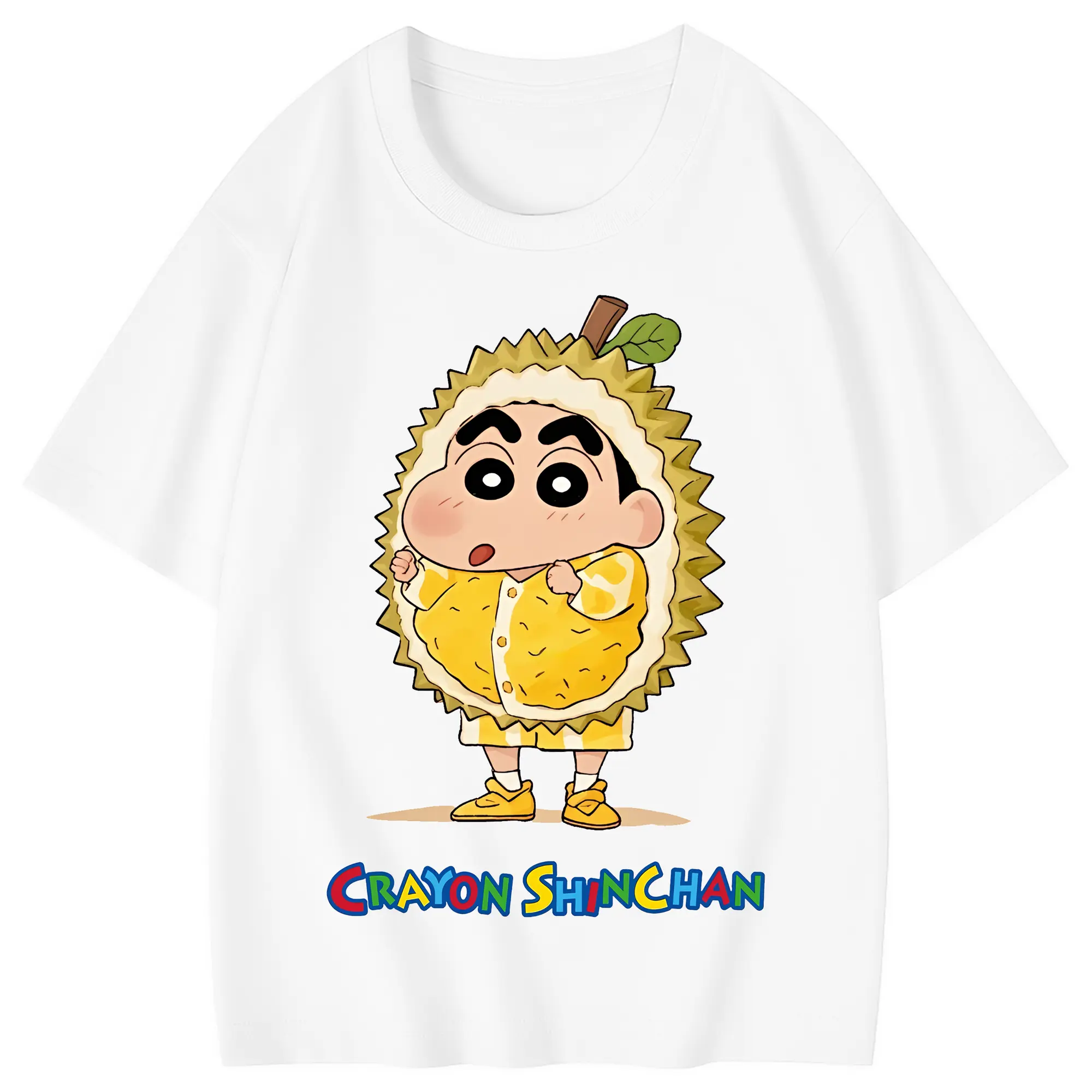 クレヨンしんちゃん グッズ 野原 しんのすけ - 綿100％ キッズTシャツ ・ フロントプリント ・ 快適 通気性 ・ スポーツ カジュアル 散歩用