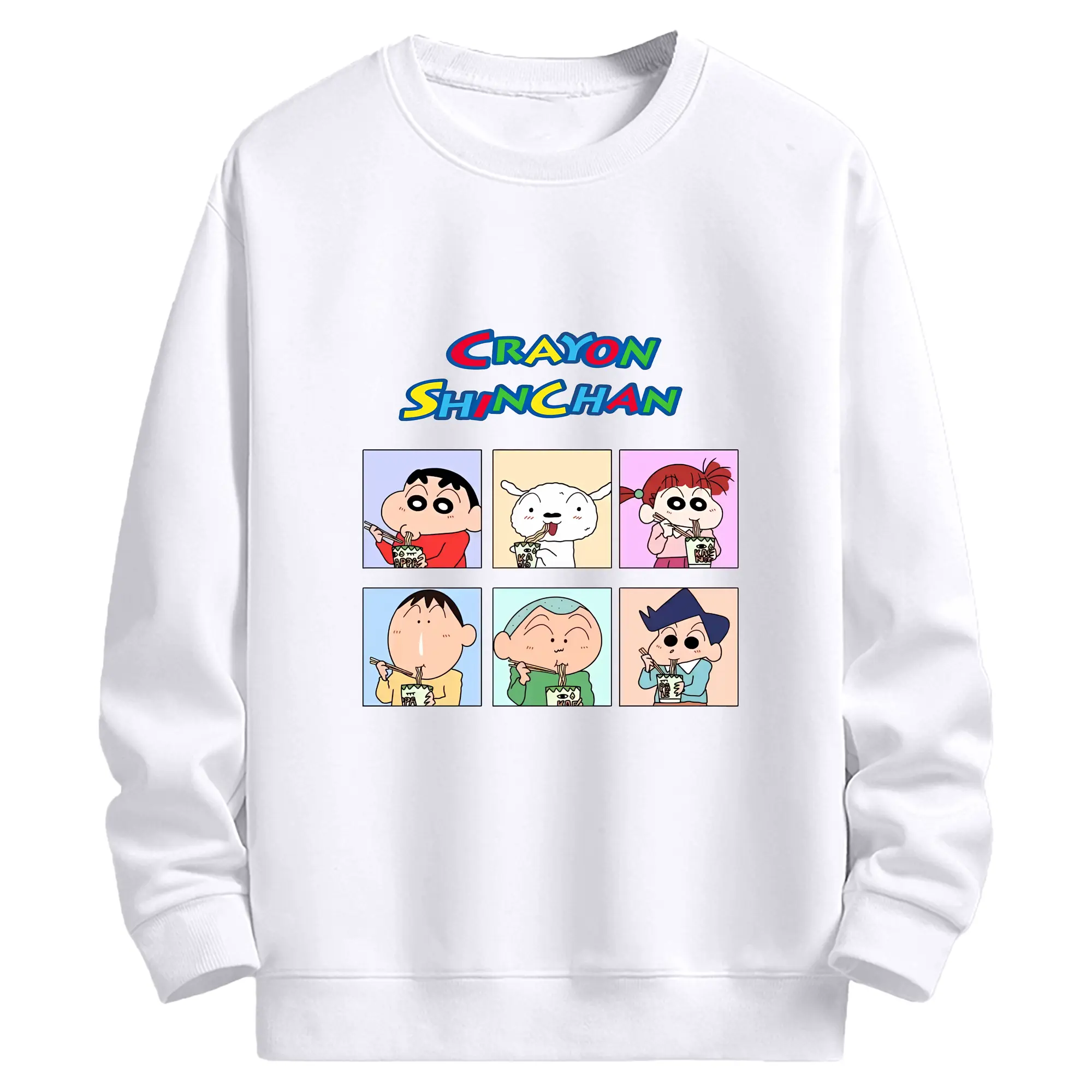 クレヨンしんちゃん グッズ 野原 しんのすけ - 高品質 クルーネック スウェット ・ コットン59％ ポリエステル41％ ・ ユニセックス 長袖 トレーナー ・ カジュアル デイリー スポーツ 散歩用
