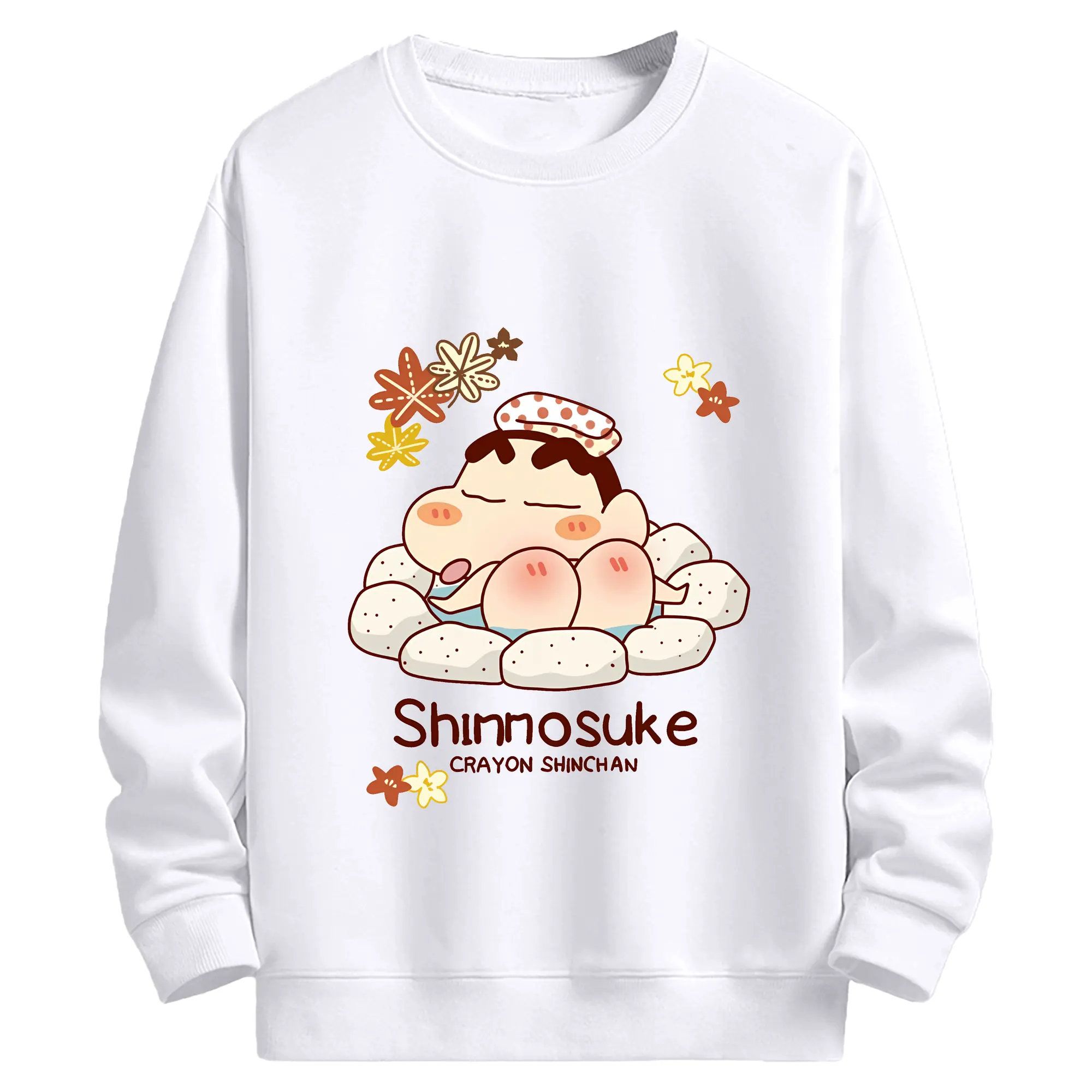 クレヨンしんちゃん グッズ 野原 しんのすけ - 高品質 クルーネック スウェット ・ コットン59％ ポリエステル41％ ・ ユニセックス 長袖 トレーナー ・ カジュアル デイリー スポーツ 散歩用