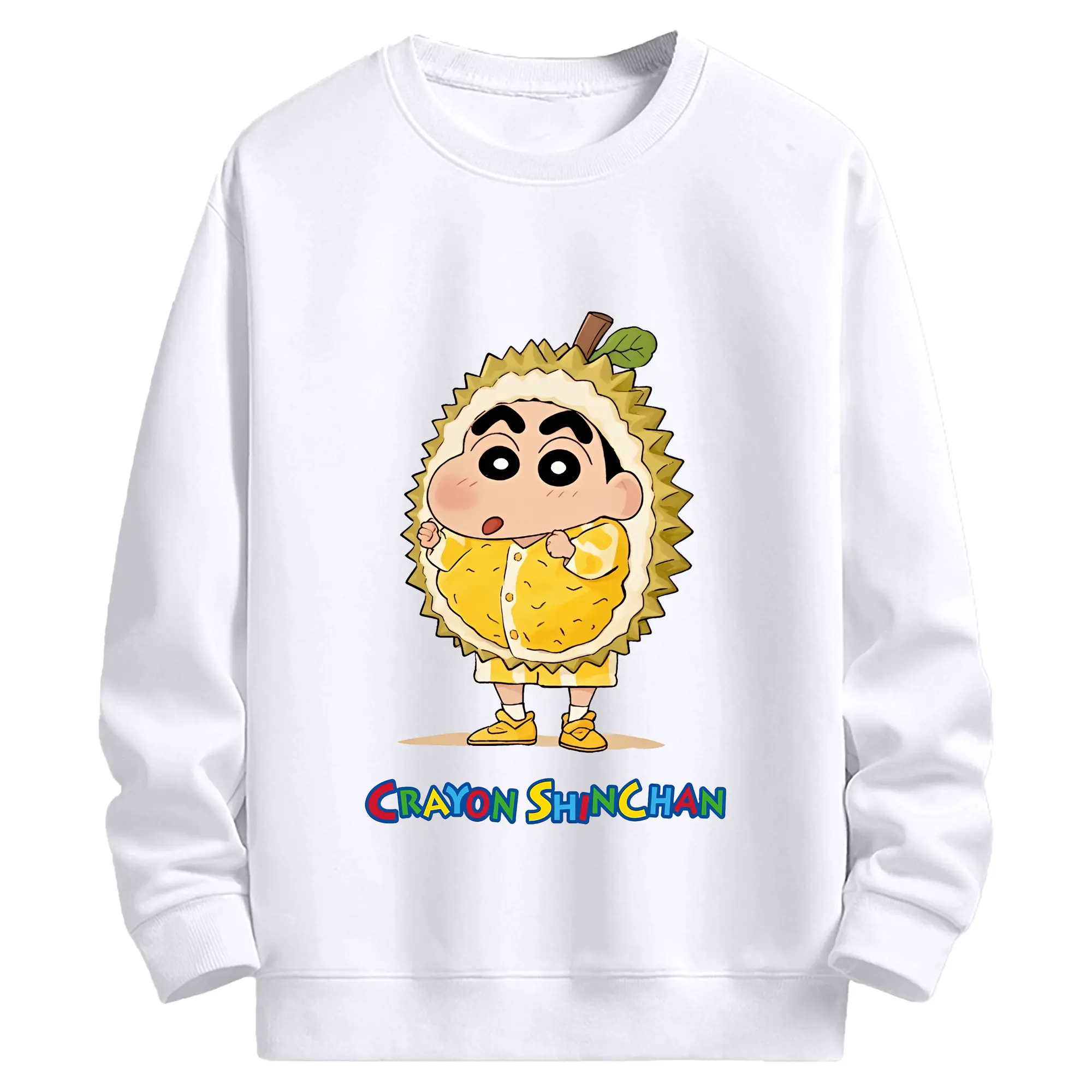 クレヨンしんちゃん グッズ 野原 しんのすけ - 高品質 クルーネック スウェット ・ コットン59％ ポリエステル41％ ・ ユニセックス 長袖 トレーナー ・ カジュアル デイリー スポーツ 散歩用
