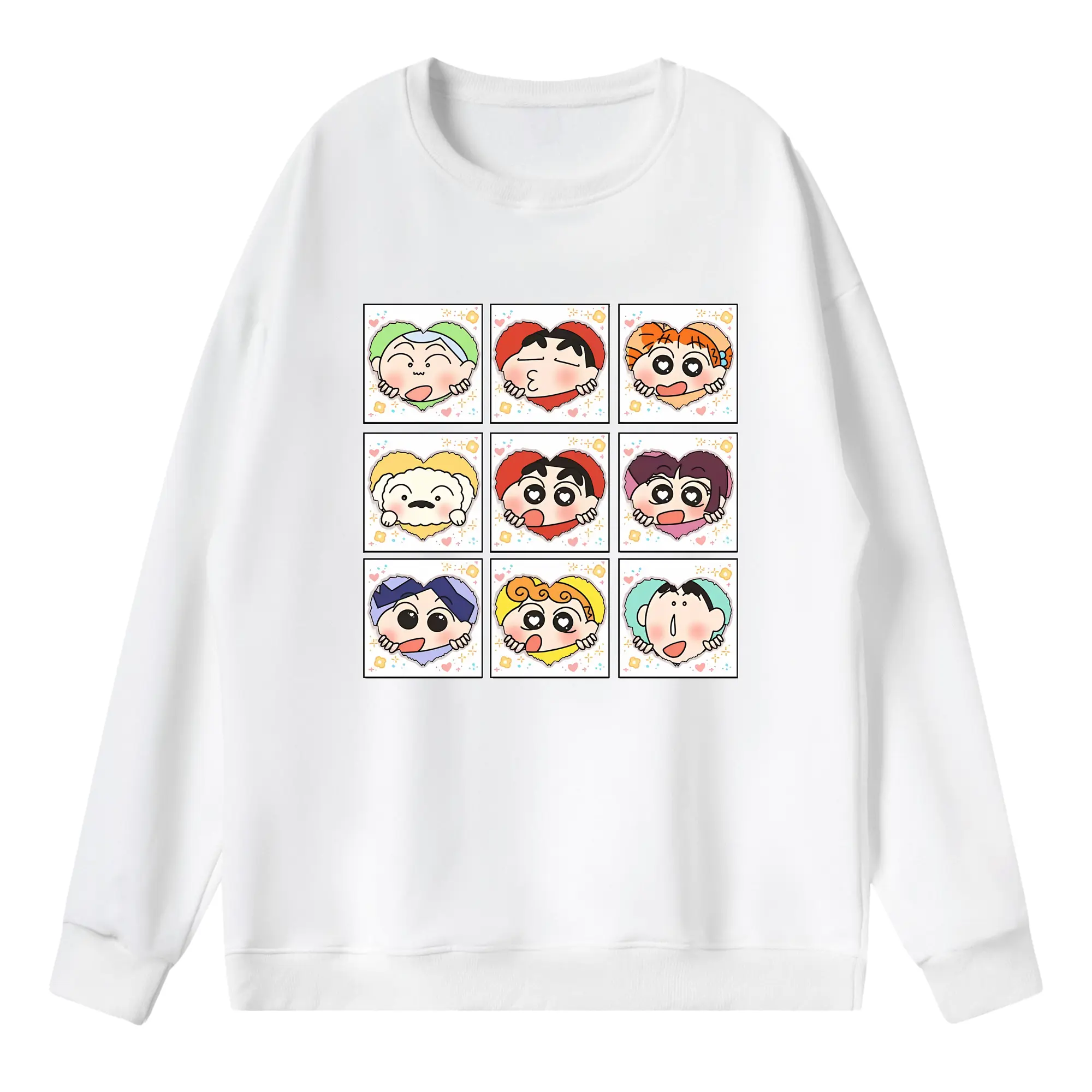 クレヨンしんちゃん グッズ 野原 しんのすけ - 薄手 クルーネック スウェット 裏毛260g · ポリエステル 春秋向け カジュアル 男女兼用 · トレーナー デイリー スポーツ 散歩に最適