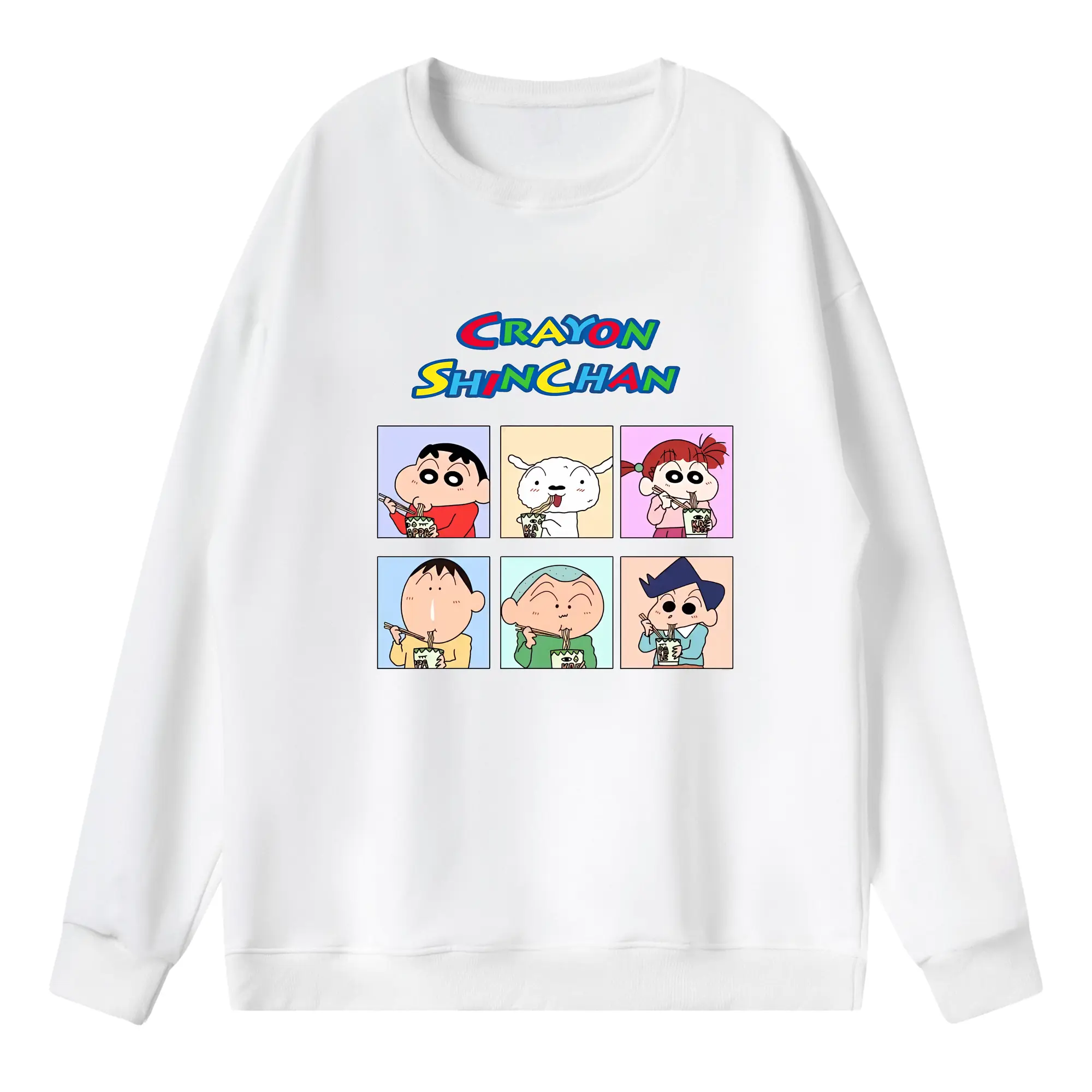 クレヨンしんちゃん グッズ 野原 しんのすけ - 薄手 クルーネック スウェット 裏毛260g · ポリエステル 春秋向け カジュアル 男女兼用 · トレーナー デイリー スポーツ 散歩に最適