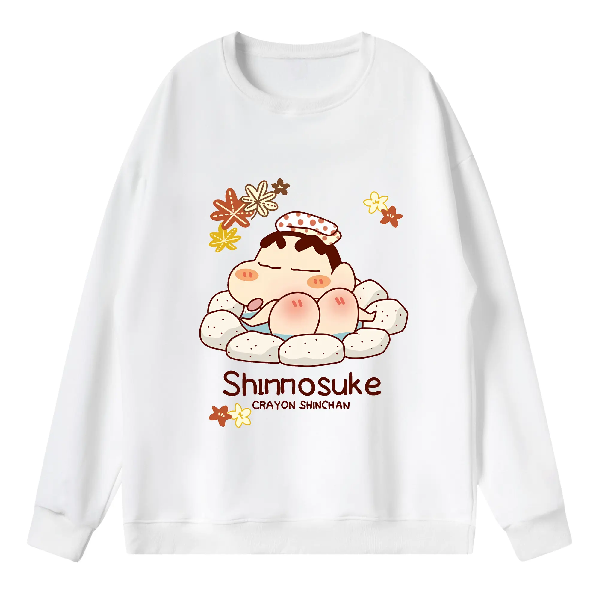 クレヨンしんちゃん グッズ 野原 しんのすけ - 薄手 クルーネック スウェット 裏毛260g · ポリエステル 春秋向け カジュアル 男女兼用 · トレーナー デイリー スポーツ 散歩に最適