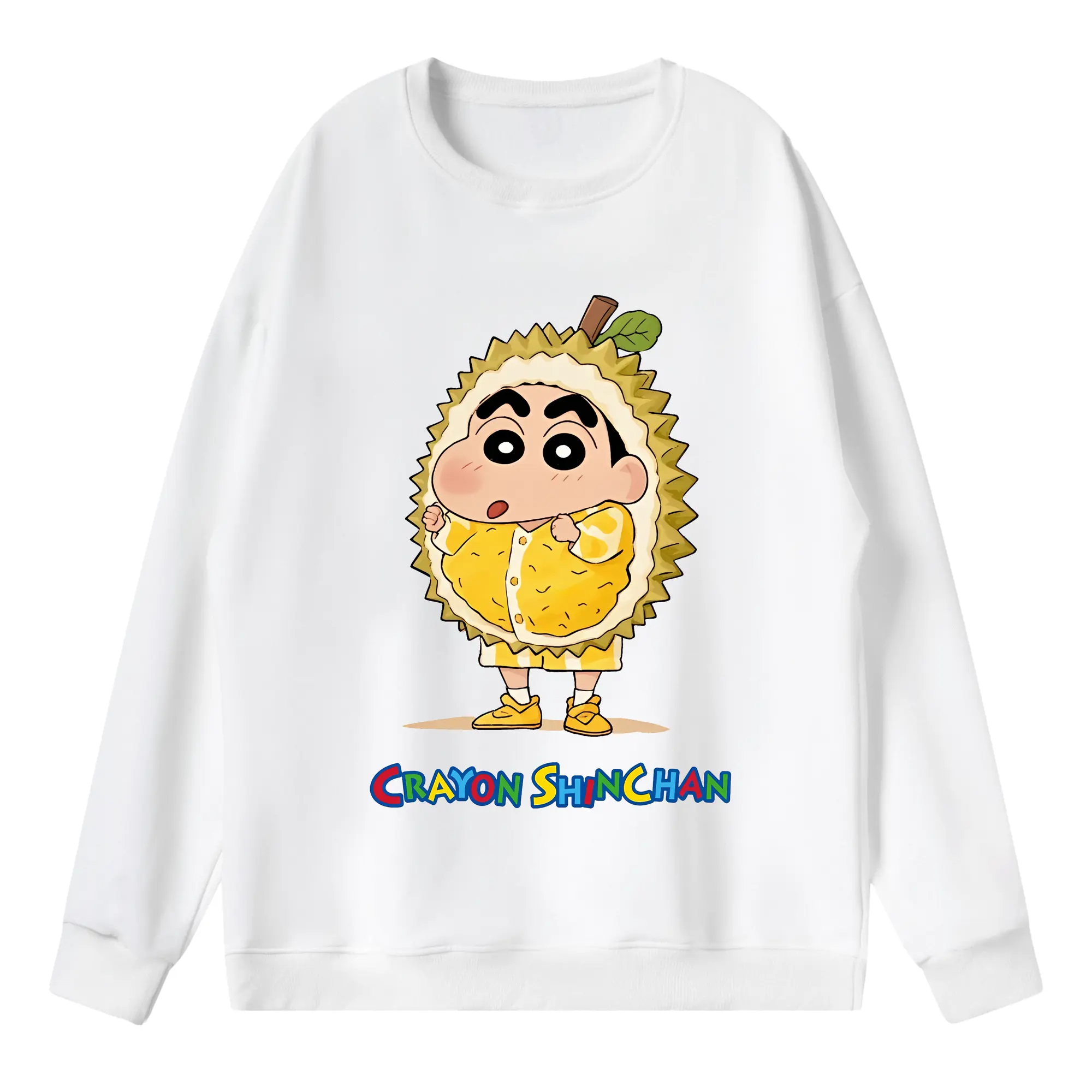 クレヨンしんちゃん グッズ 野原 しんのすけ - 薄手 クルーネック スウェット 裏毛260g · ポリエステル 春秋向け カジュアル 男女兼用 · トレーナー デイリー スポーツ 散歩に最適