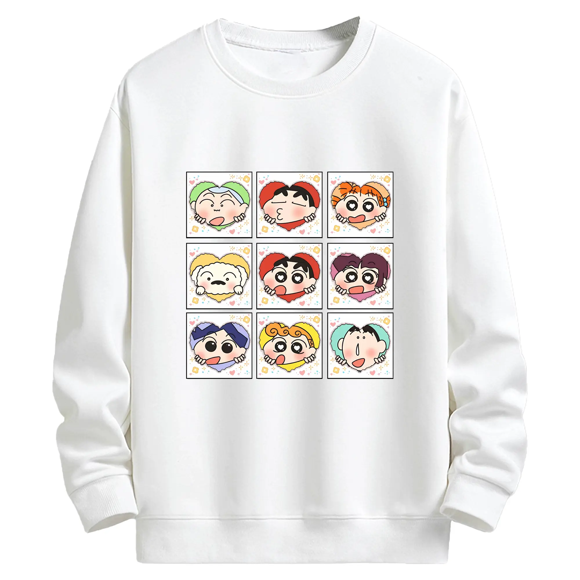 クレヨンしんちゃん グッズ 野原 しんのすけ - キッズ クルーネックスウェットシャツ ・ フロントプリント ・ 綿80％ ポリエステル20％ ・ 快適 通学 スポーツ 日常使い お散歩用