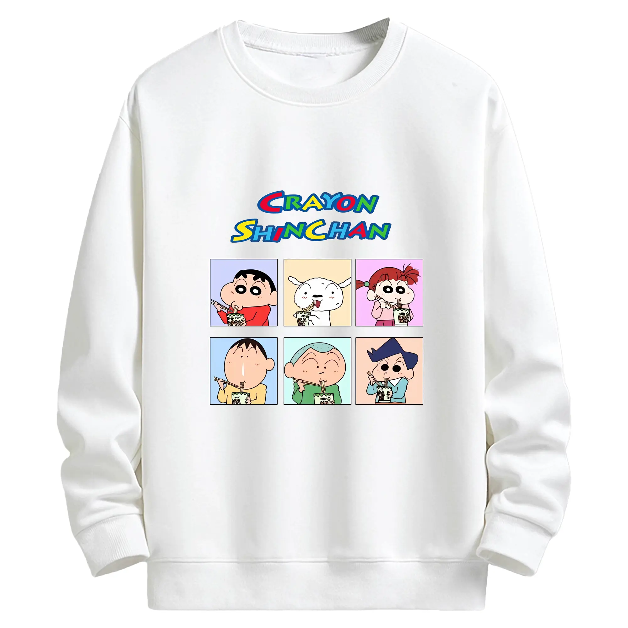 クレヨンしんちゃん グッズ 野原 しんのすけ - キッズ クルーネックスウェットシャツ ・ フロントプリント ・ 綿80％ ポリエステル20％ ・ 快適 通学 スポーツ 日常使い お散歩用