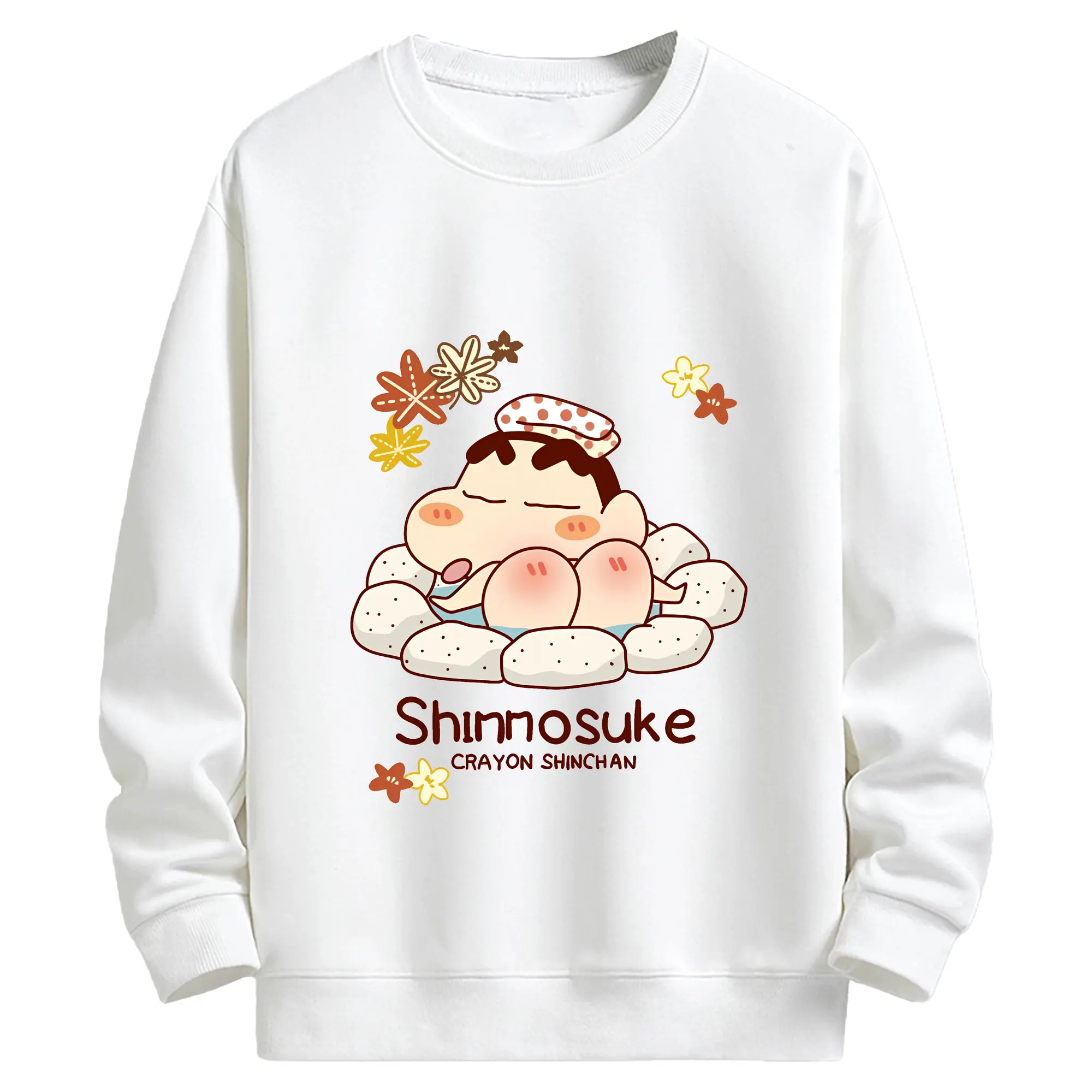 クレヨンしんちゃん グッズ 野原 しんのすけ - キッズ クルーネックスウェットシャツ ・ フロントプリント ・ 綿80％ ポリエステル20％ ・ 快適 通学 スポーツ 日常使い お散歩用