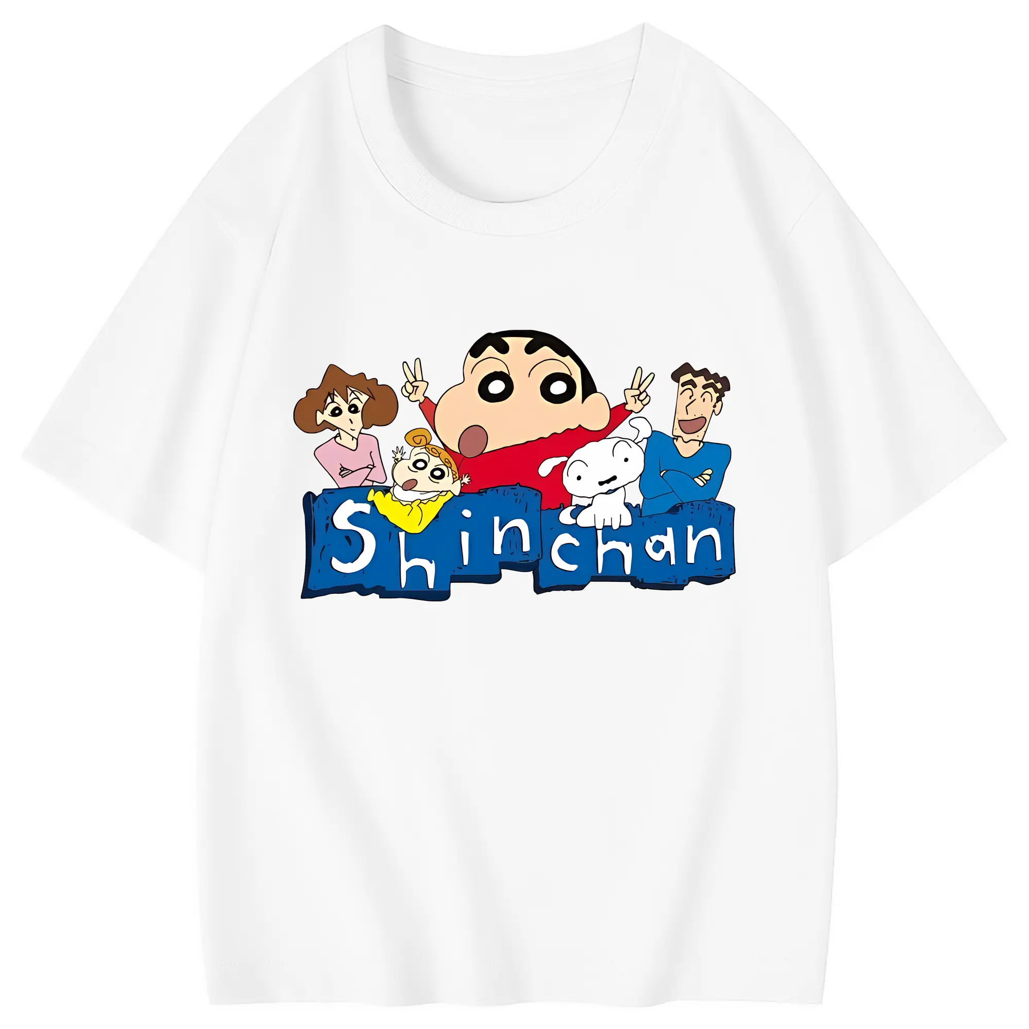 クレヨンしんちゃん グッズ 野原 ひろし - 綿100％ キッズTシャツ ・ フロントプリント ・ 快適 通気性 ・ スポーツ カジュアル 散歩用