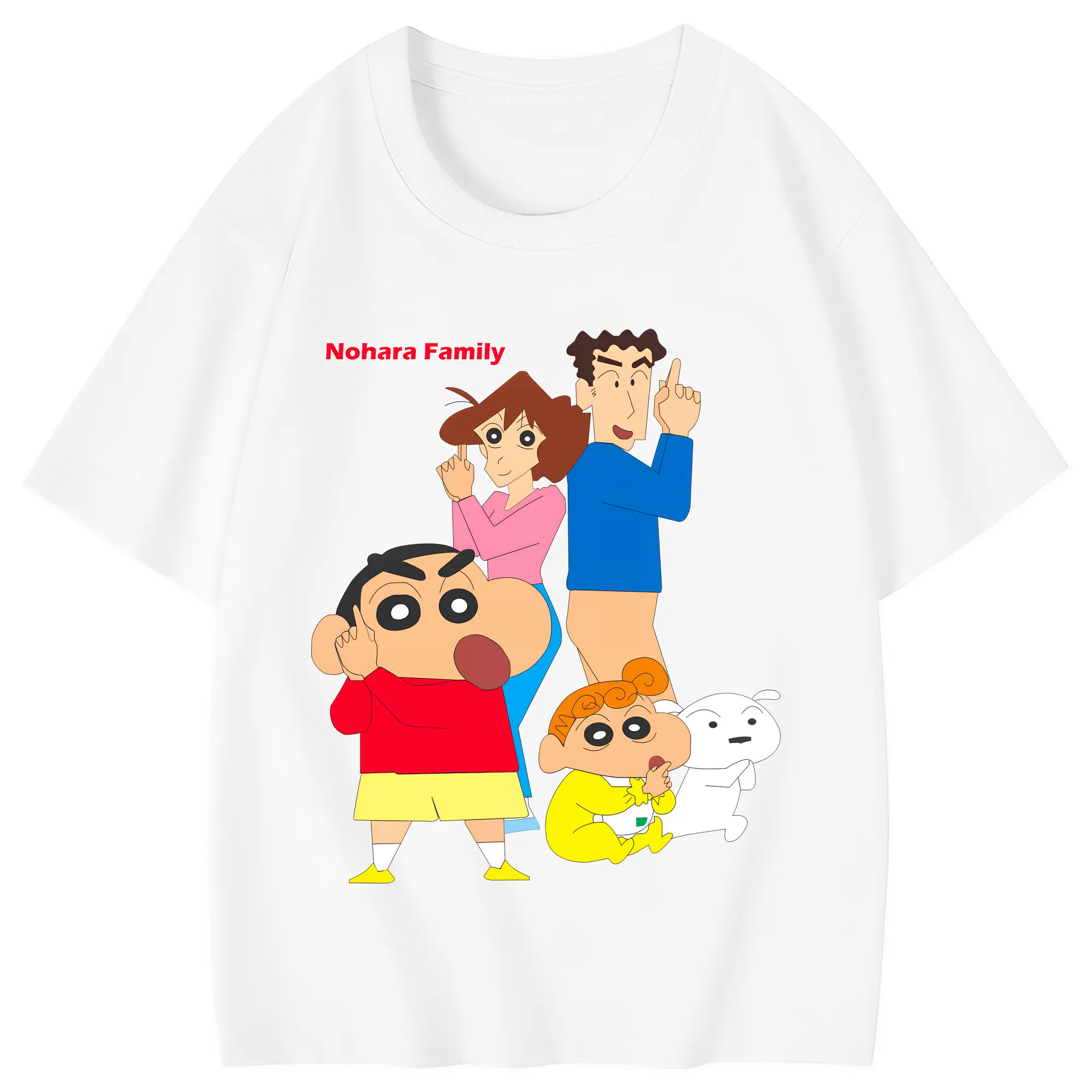 クレヨンしんちゃん グッズ 野原 ひろし - 綿100％ キッズTシャツ ・ フロントプリント ・ 快適 通気性 ・ スポーツ カジュアル 散歩用