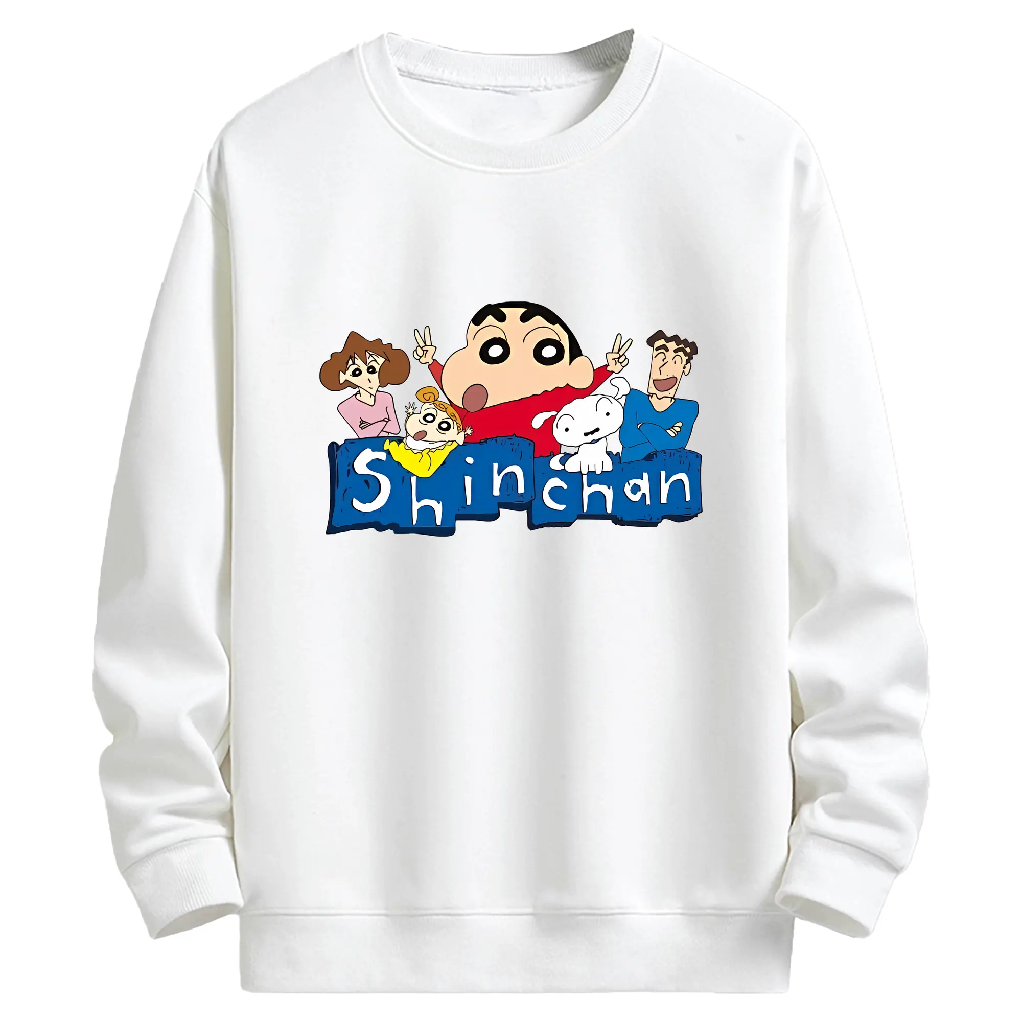 クレヨンしんちゃん グッズ 野原 ひろし - キッズ クルーネックスウェットシャツ ・ フロントプリント ・ 綿80％ ポリエステル20％ ・ 快適 通学 スポーツ 日常使い お散歩用