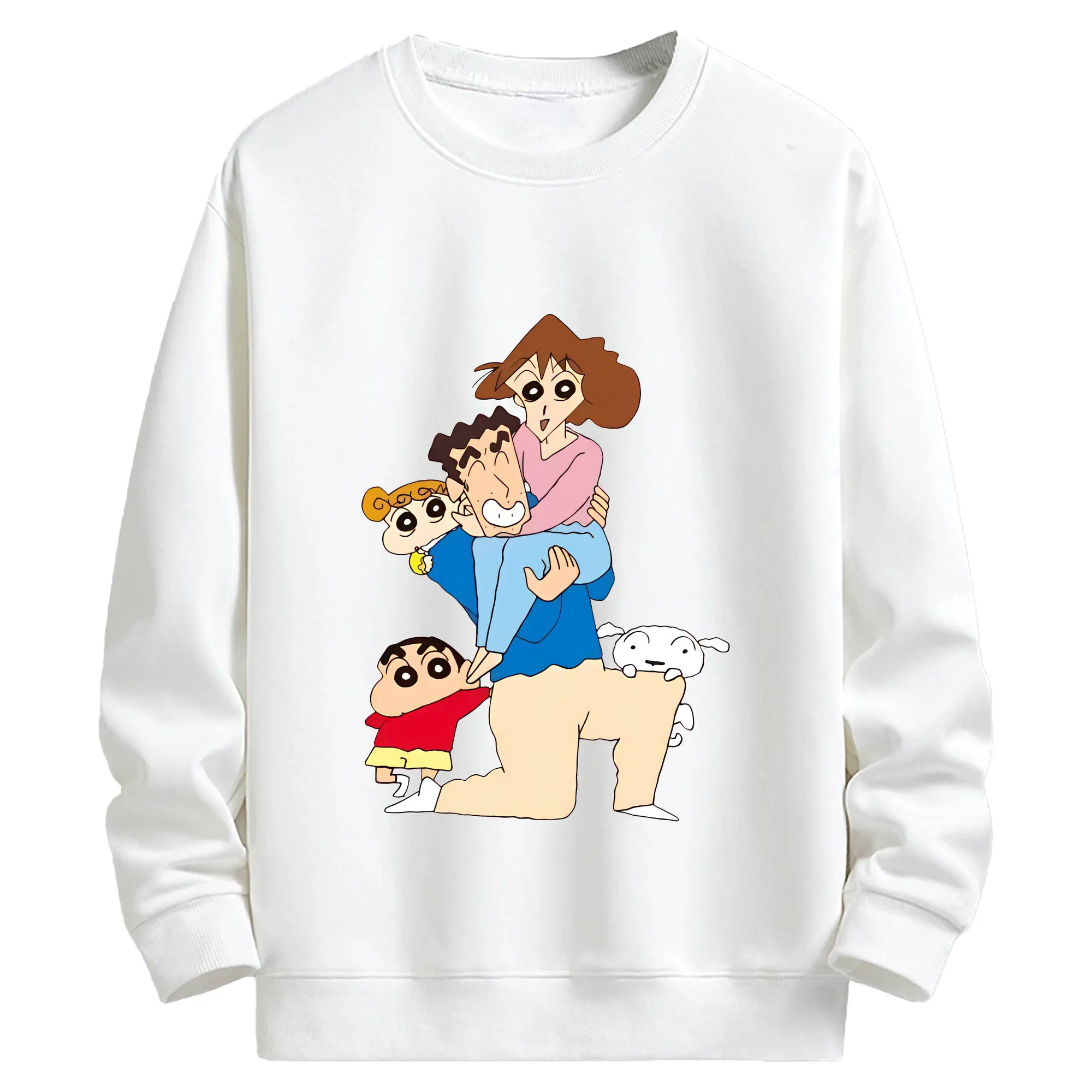 クレヨンしんちゃん グッズ 野原 ひろし - キッズ クルーネックスウェットシャツ ・ フロントプリント ・ 綿80％ ポリエステル20％ ・ 快適 通学 スポーツ 日常使い お散歩用