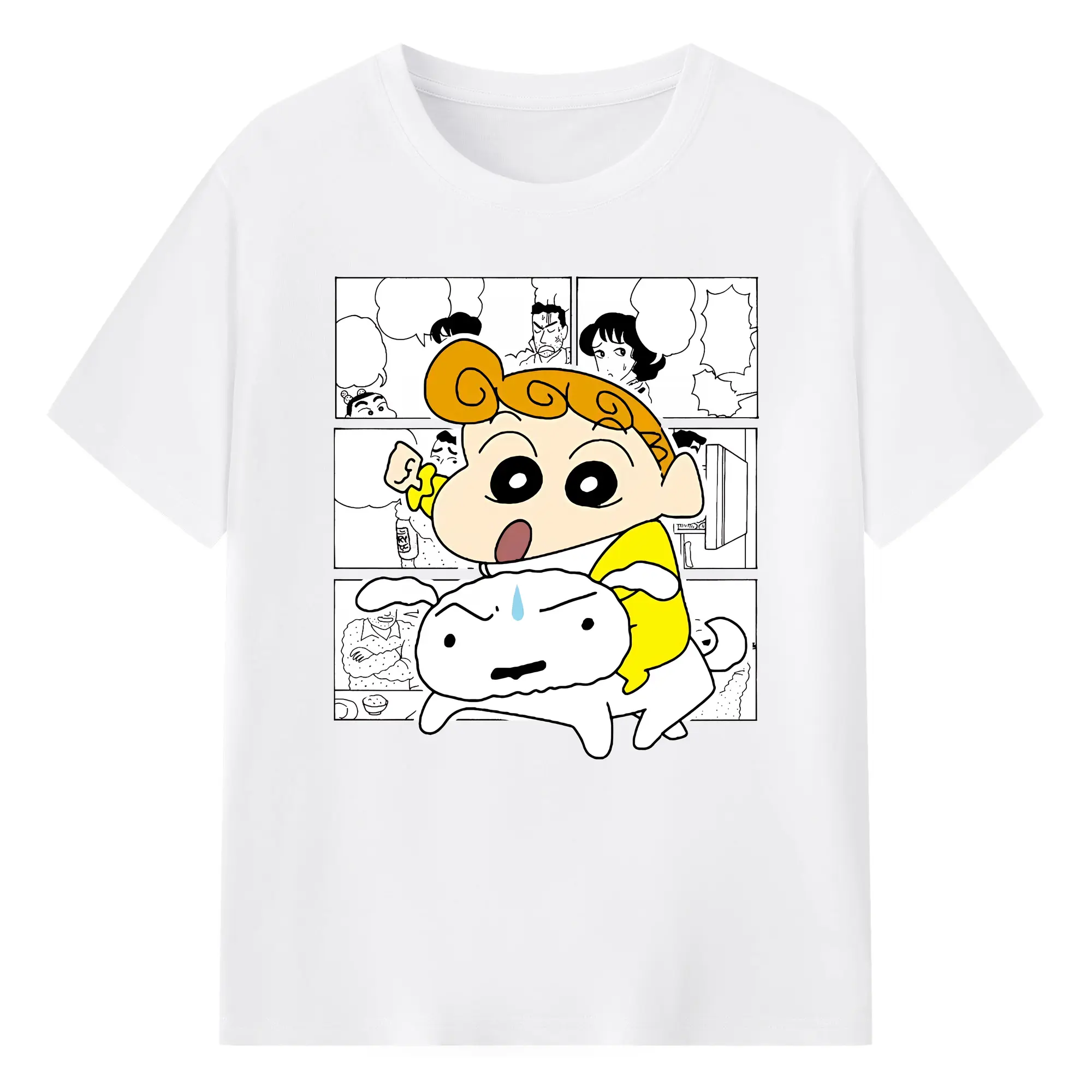 クレヨンしんちゃん グッズ 野原 ひまわり - 綿100％ 半袖Tシャツ ・ フロントプリント ・ 快適 通気性 ・ 日常使い 散歩 スポーツ用