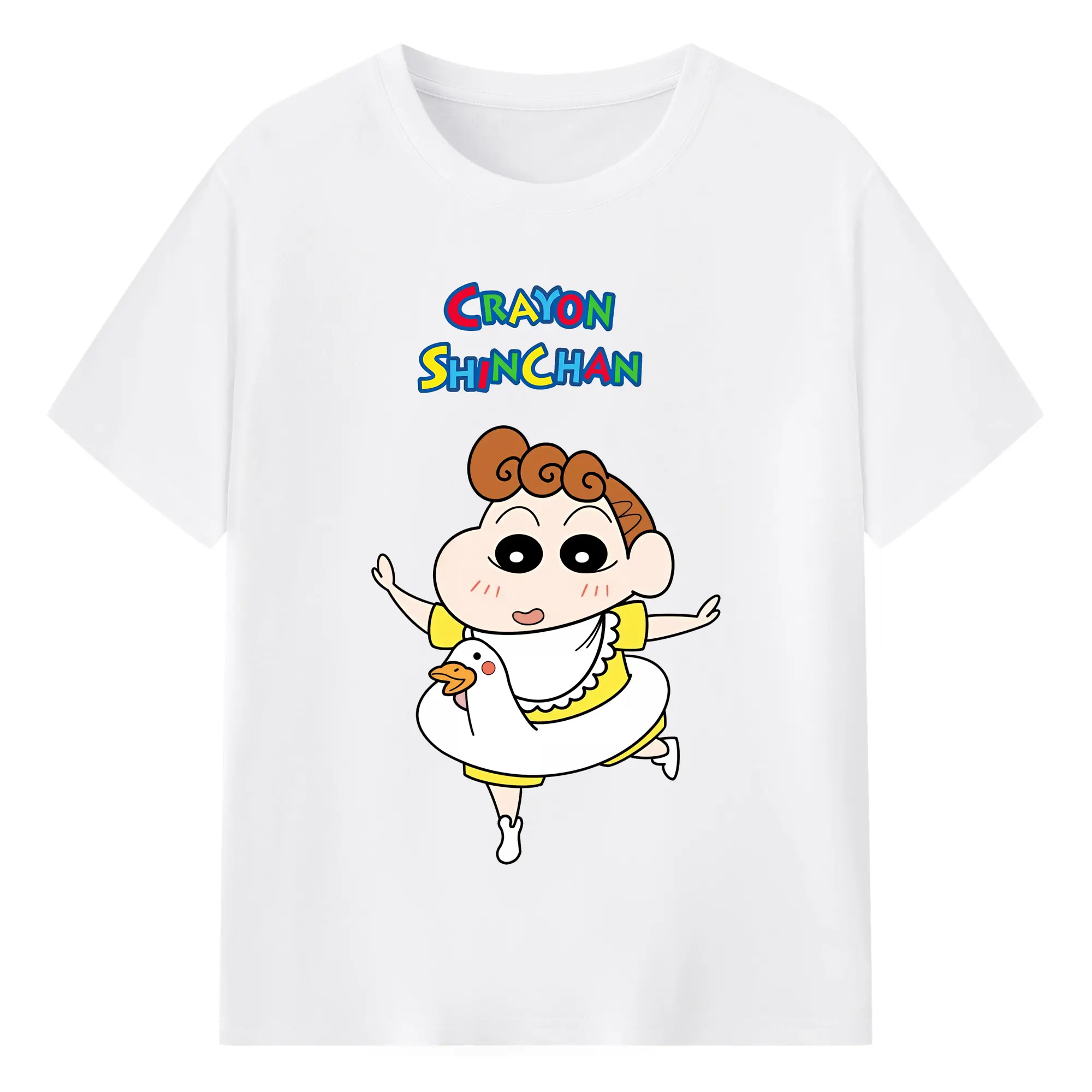 クレヨンしんちゃん グッズ 野原 ひまわり - 綿100％ 半袖Tシャツ ・ フロントプリント ・ 快適 通気性 ・ 日常使い 散歩 スポーツ用