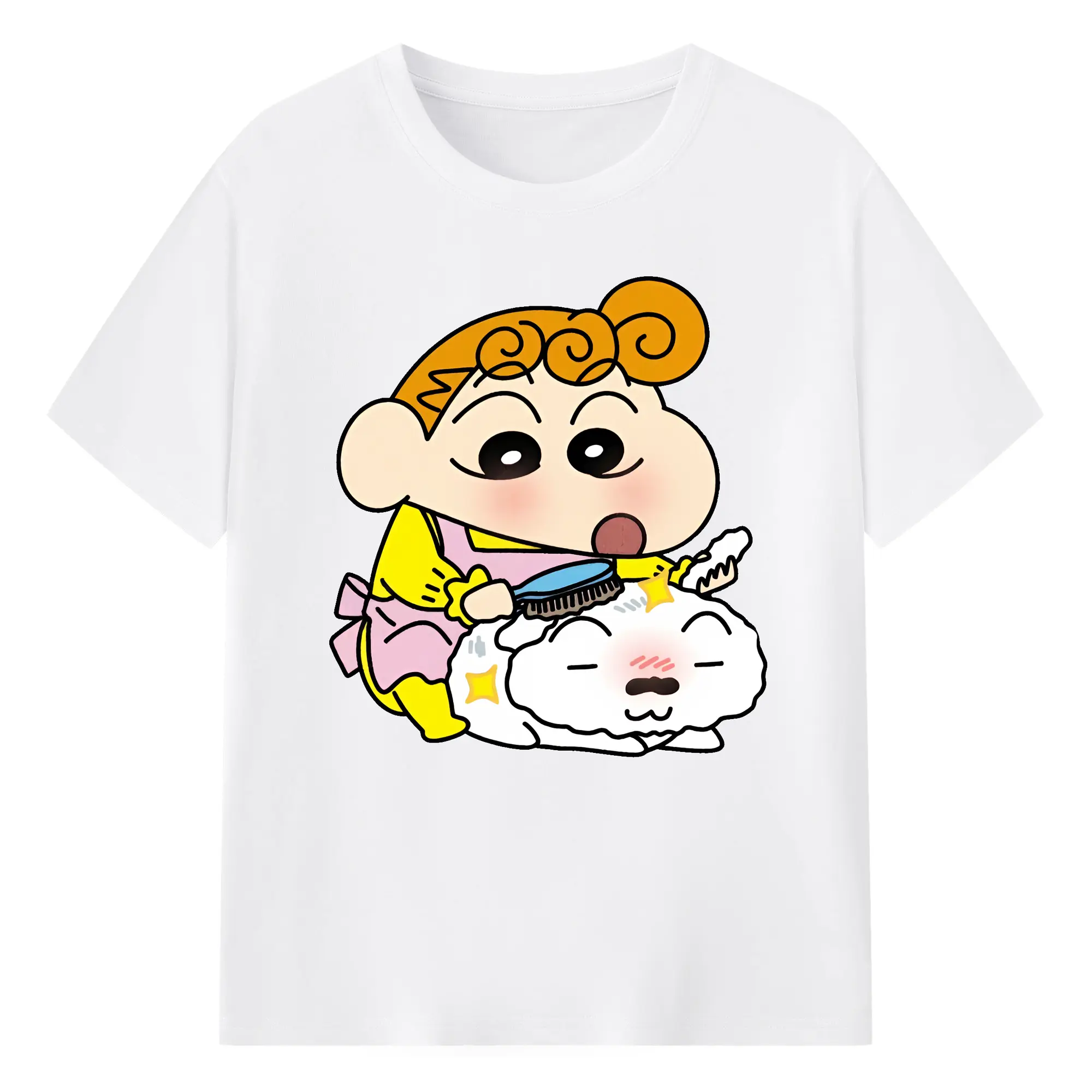 クレヨンしんちゃん グッズ 野原 ひまわり - 綿100％ 半袖Tシャツ ・ フロントプリント ・ 快適 通気性 ・ 日常使い 散歩 スポーツ用
