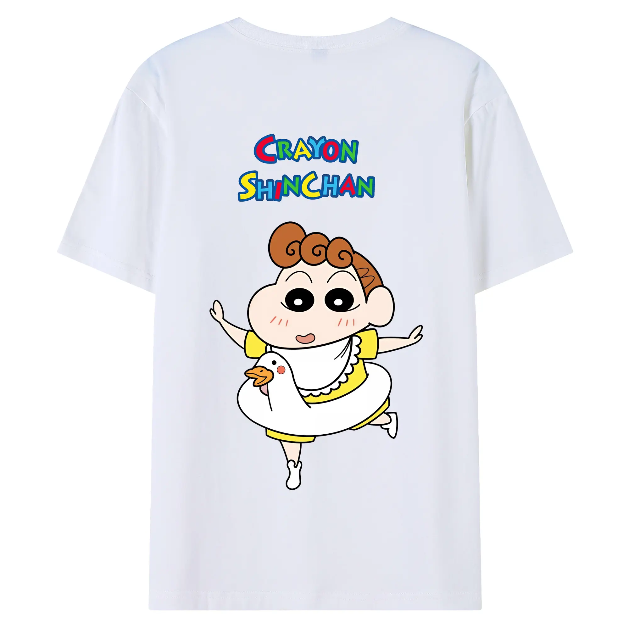 クレヨンしんちゃん グッズ 野原 ひまわり - 綿100％ 半袖Tシャツ ・ バックプリント ・ 快適 通気性 ・ 日常使い 散歩 スポーツ用