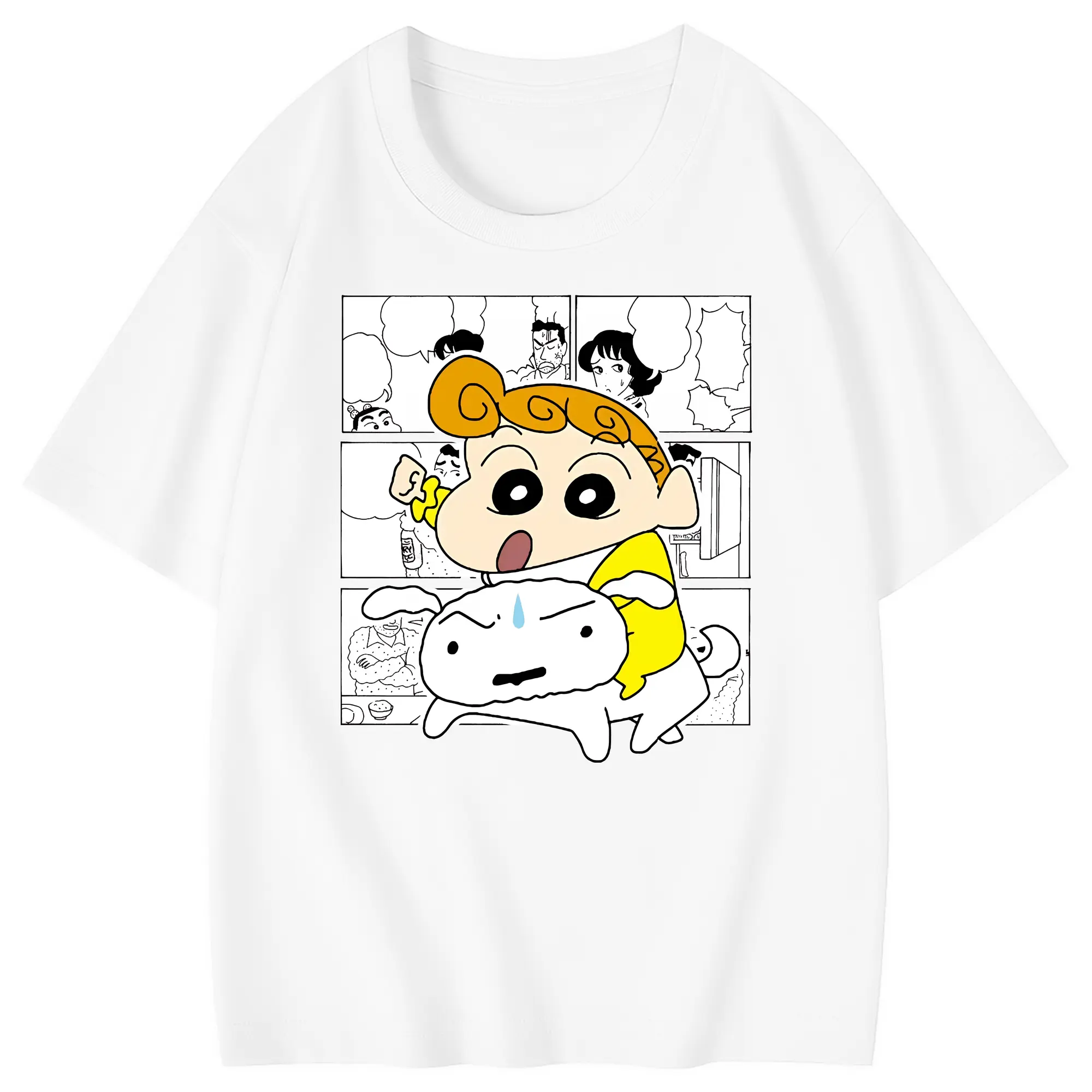 クレヨンしんちゃん グッズ 野原 ひまわり - 綿100％ キッズTシャツ ・ フロントプリント ・ 快適 通気性 ・ スポーツ カジュアル 散歩用