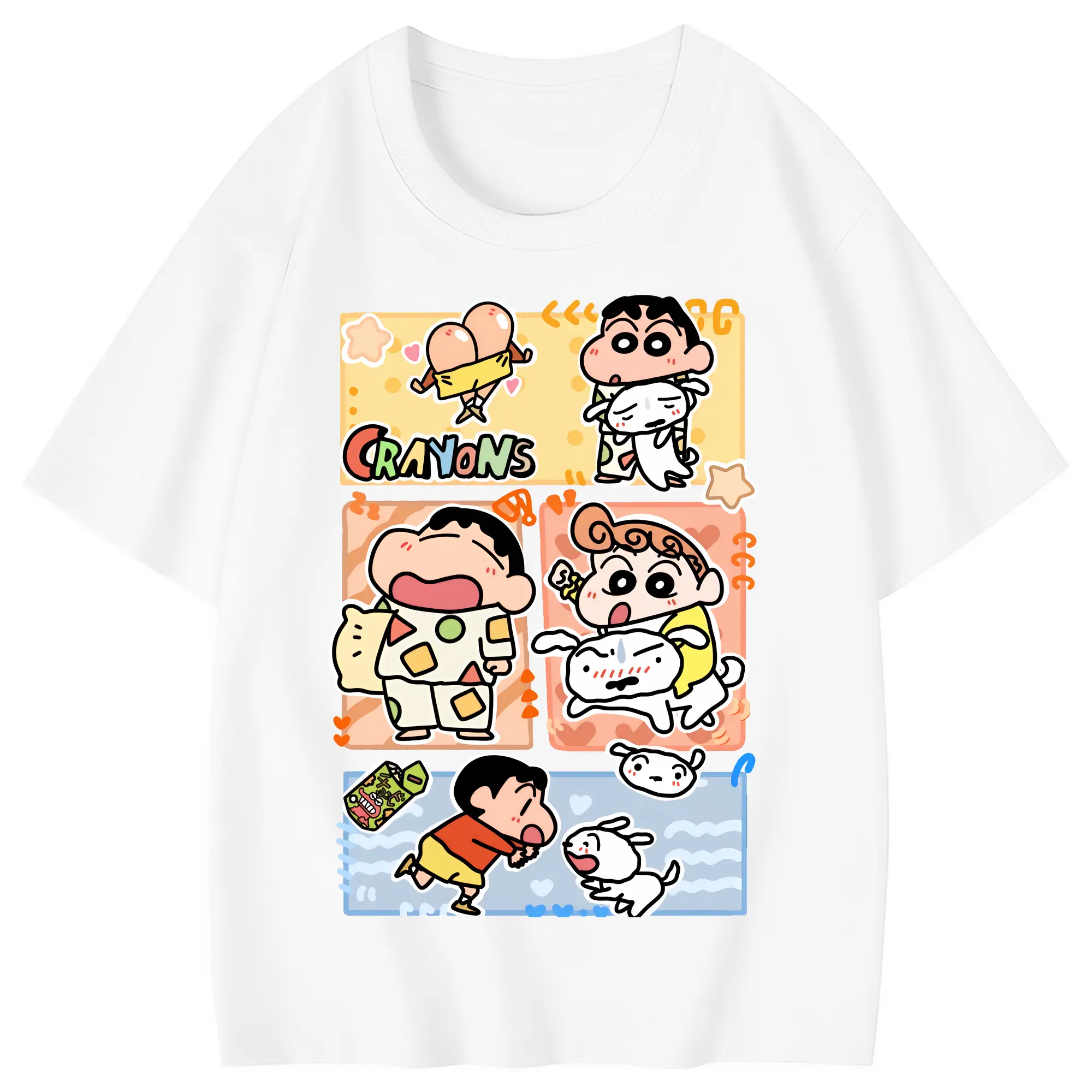 クレヨンしんちゃん グッズ 野原 ひまわり - 綿100％ キッズTシャツ ・ フロントプリント ・ 快適 通気性 ・ スポーツ カジュアル 散歩用