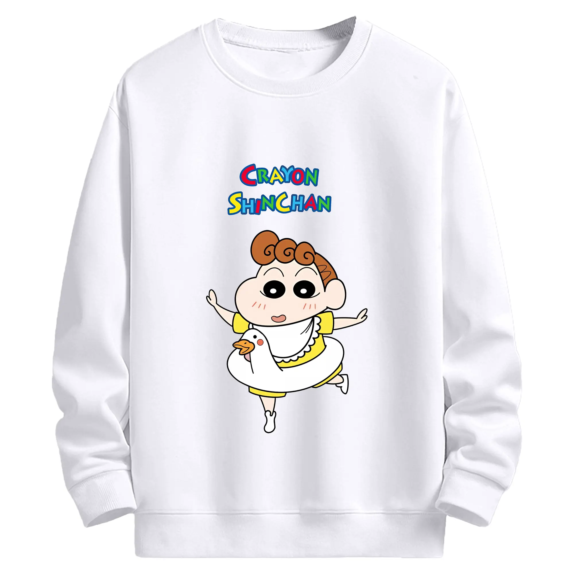 クレヨンしんちゃん グッズ 野原 ひまわり - 高品質 クルーネック スウェット ・ コットン59％ ポリエステル41％ ・ ユニセックス 長袖 トレーナー ・ カジュアル デイリー スポーツ 散歩用