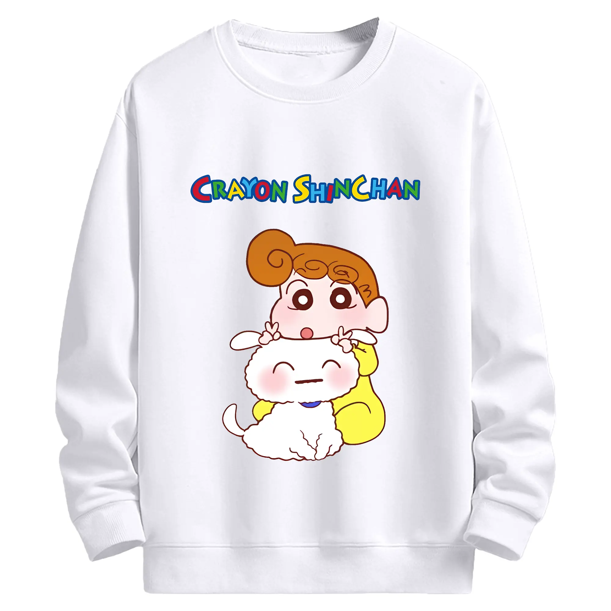 クレヨンしんちゃん グッズ 野原 ひまわり - 高品質 クルーネック スウェット ・ コットン59％ ポリエステル41％ ・ ユニセックス 長袖 トレーナー ・ カジュアル デイリー スポーツ 散歩用