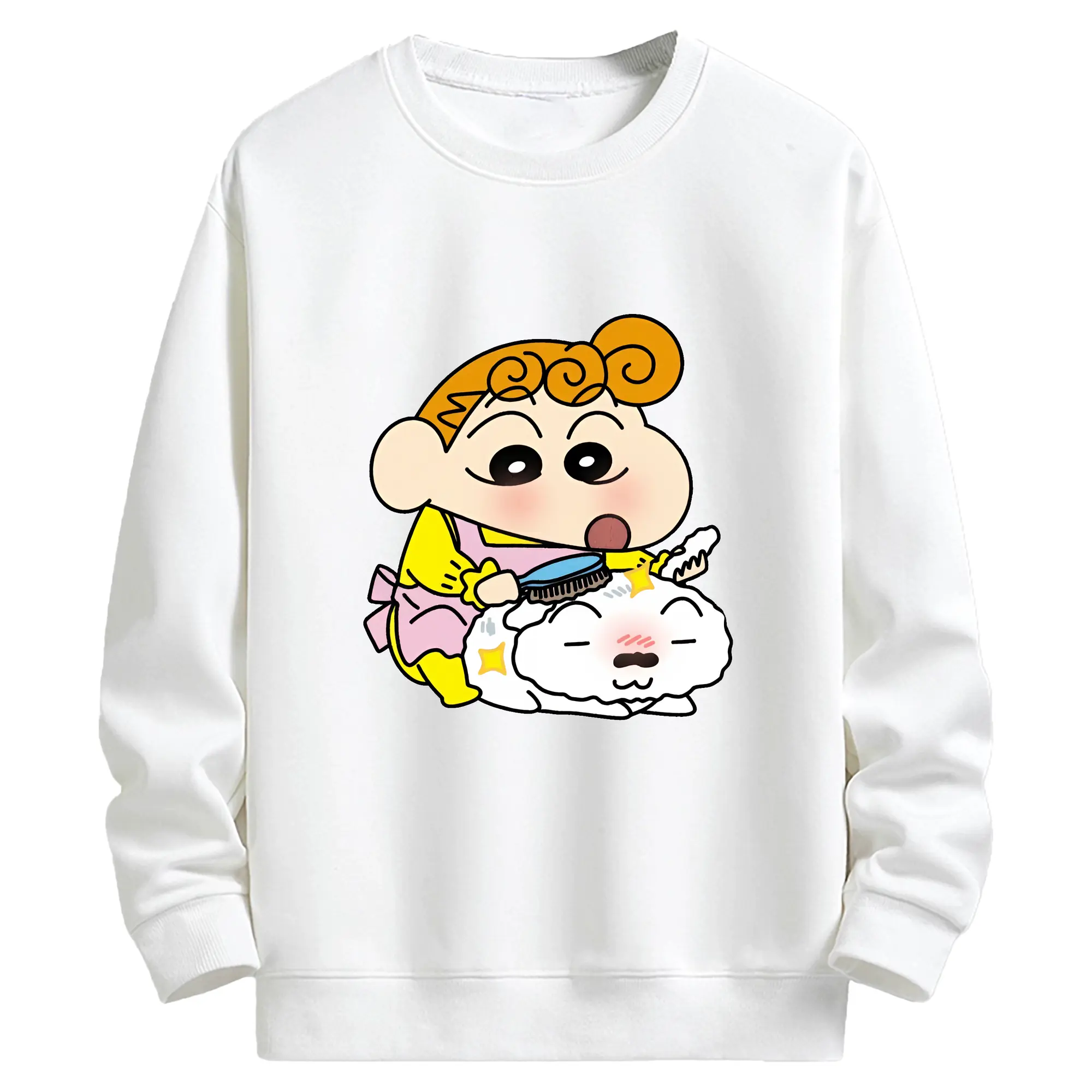 クレヨンしんちゃん グッズ 野原 ひまわり - キッズ クルーネックスウェットシャツ ・ フロントプリント ・ 綿80％ ポリエステル20％ ・ 快適 通学 スポーツ 日常使い お散歩用