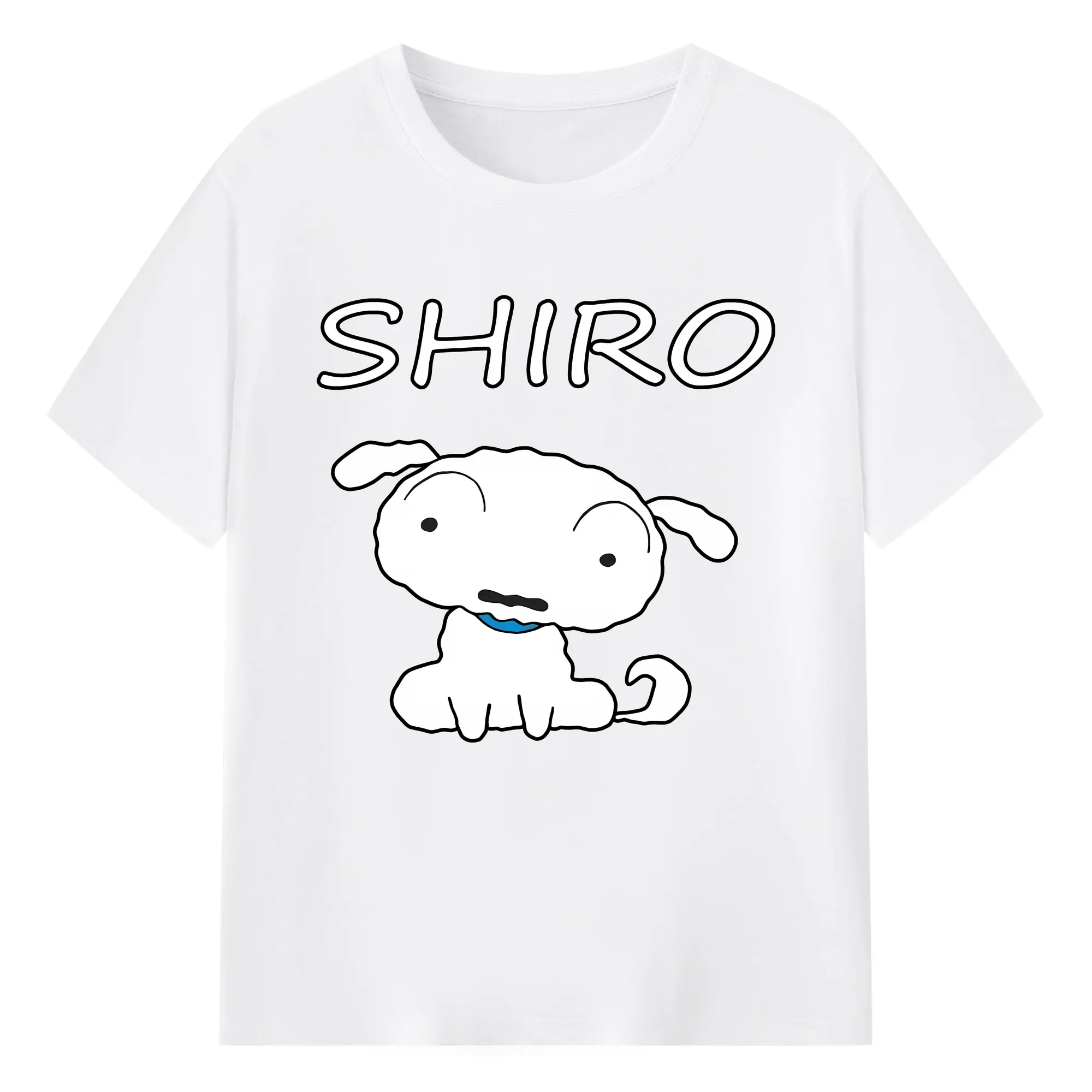 クレヨンしんちゃん グッズ シロ - 綿100％ 半袖Tシャツ ・ フロントプリント ・ 快適 通気性 ・ 日常使い 散歩 スポーツ用