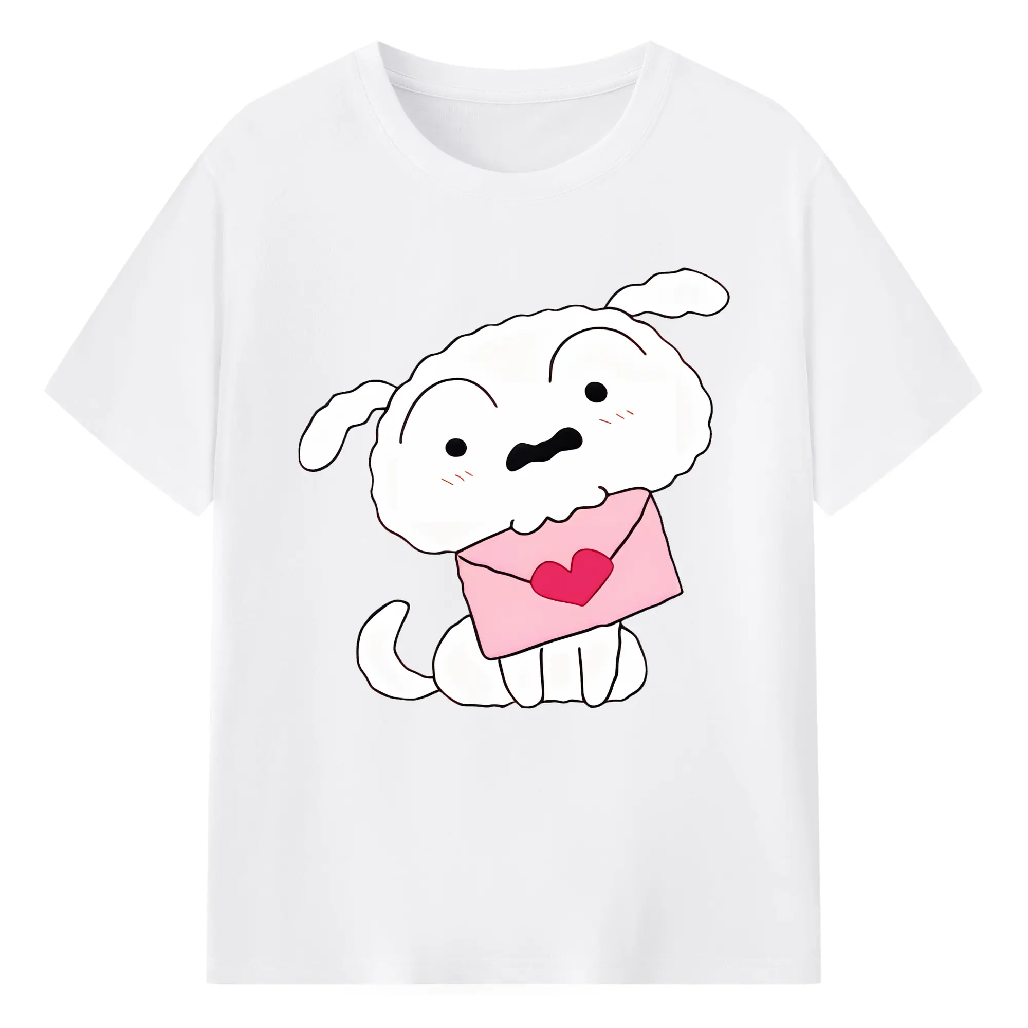クレヨンしんちゃん グッズ シロ - 綿100％ 半袖Tシャツ ・ フロントプリント ・ 快適 通気性 ・ 日常使い 散歩 スポーツ用