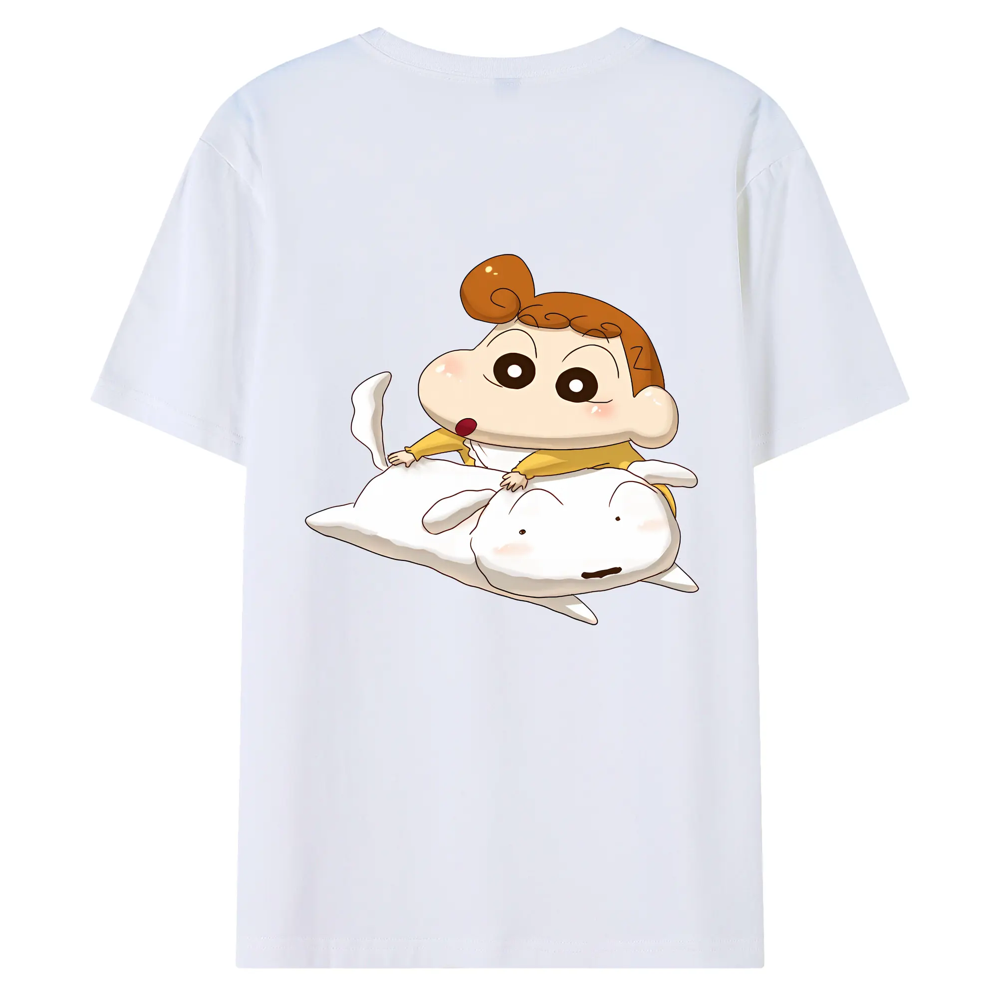 クレヨンしんちゃん グッズ シロ - 綿100％ 半袖Tシャツ ・ バックプリント ・ 快適 通気性 ・ 日常使い 散歩 スポーツ用