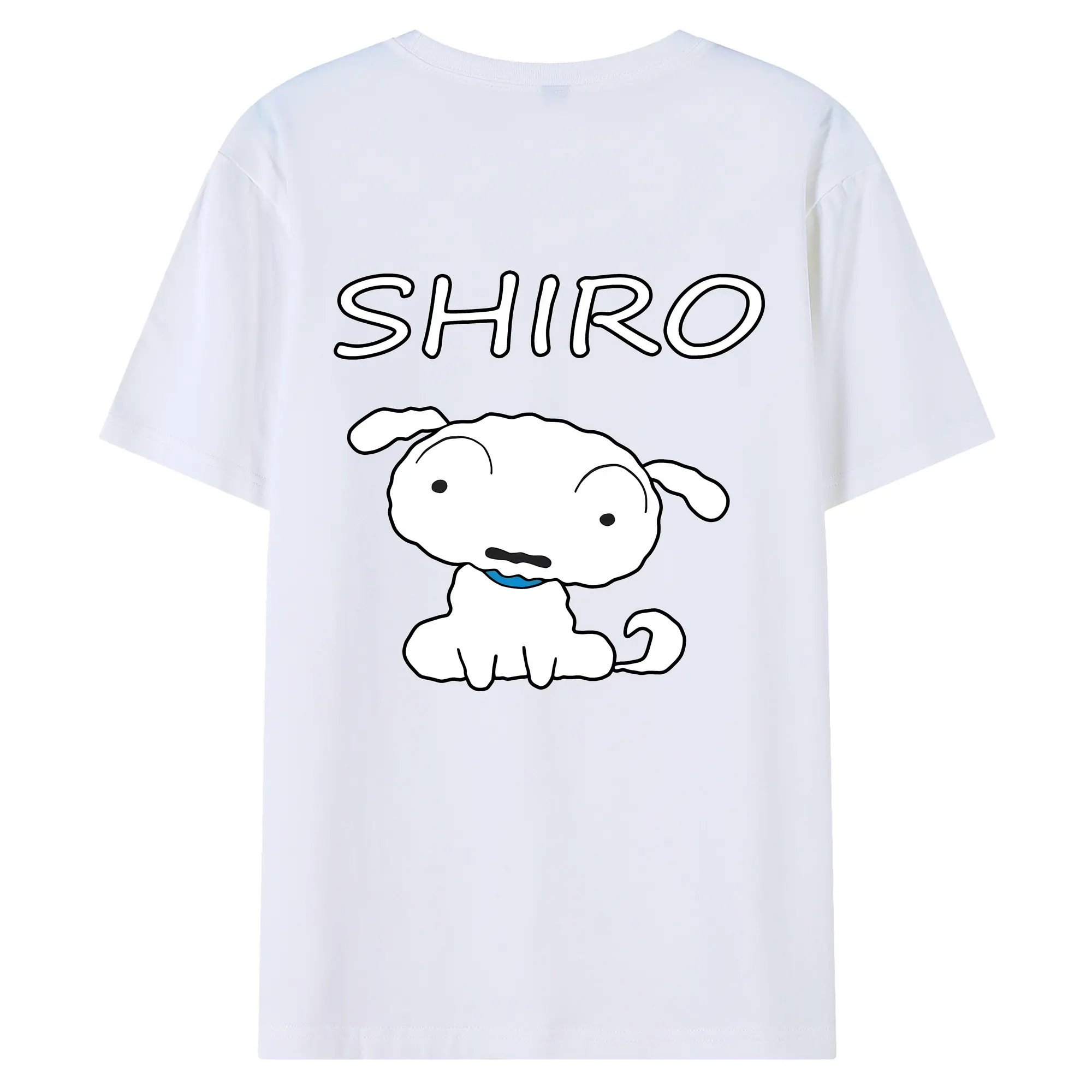 クレヨンしんちゃん グッズ シロ - 綿100％ 半袖Tシャツ ・ バックプリント ・ 快適 通気性 ・ 日常使い 散歩 スポーツ用