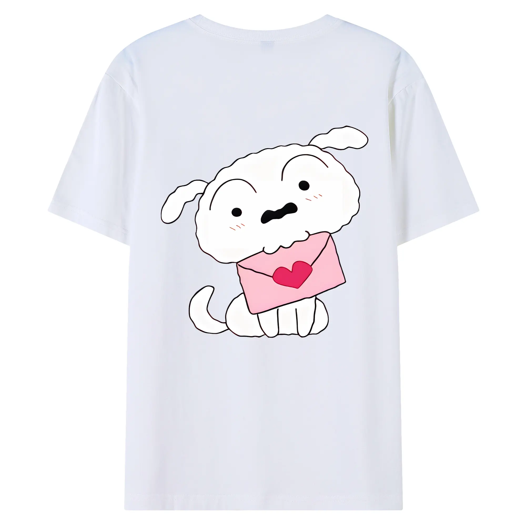クレヨンしんちゃん グッズ シロ - 綿100％ 半袖Tシャツ ・ バックプリント ・ 快適 通気性 ・ 日常使い 散歩 スポーツ用