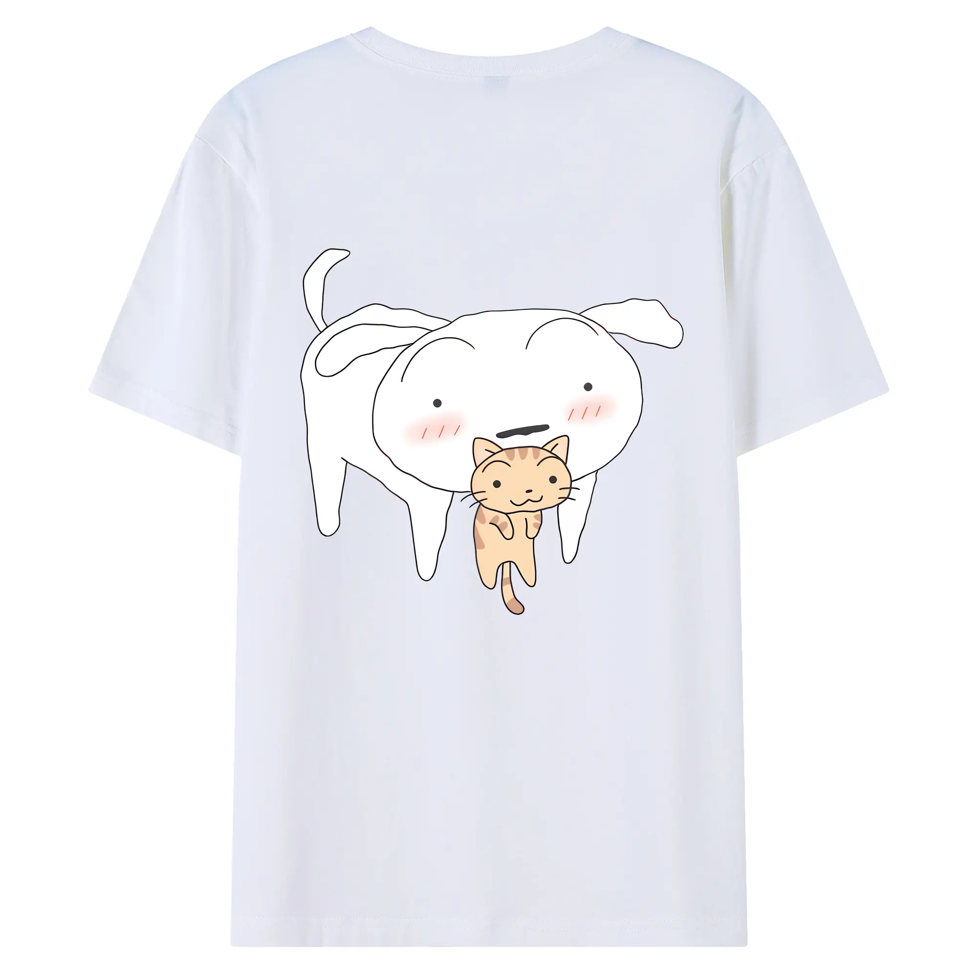クレヨンしんちゃん グッズ シロ - 綿100％ 半袖Tシャツ ・ バックプリント ・ 快適 通気性 ・ 日常使い 散歩 スポーツ用