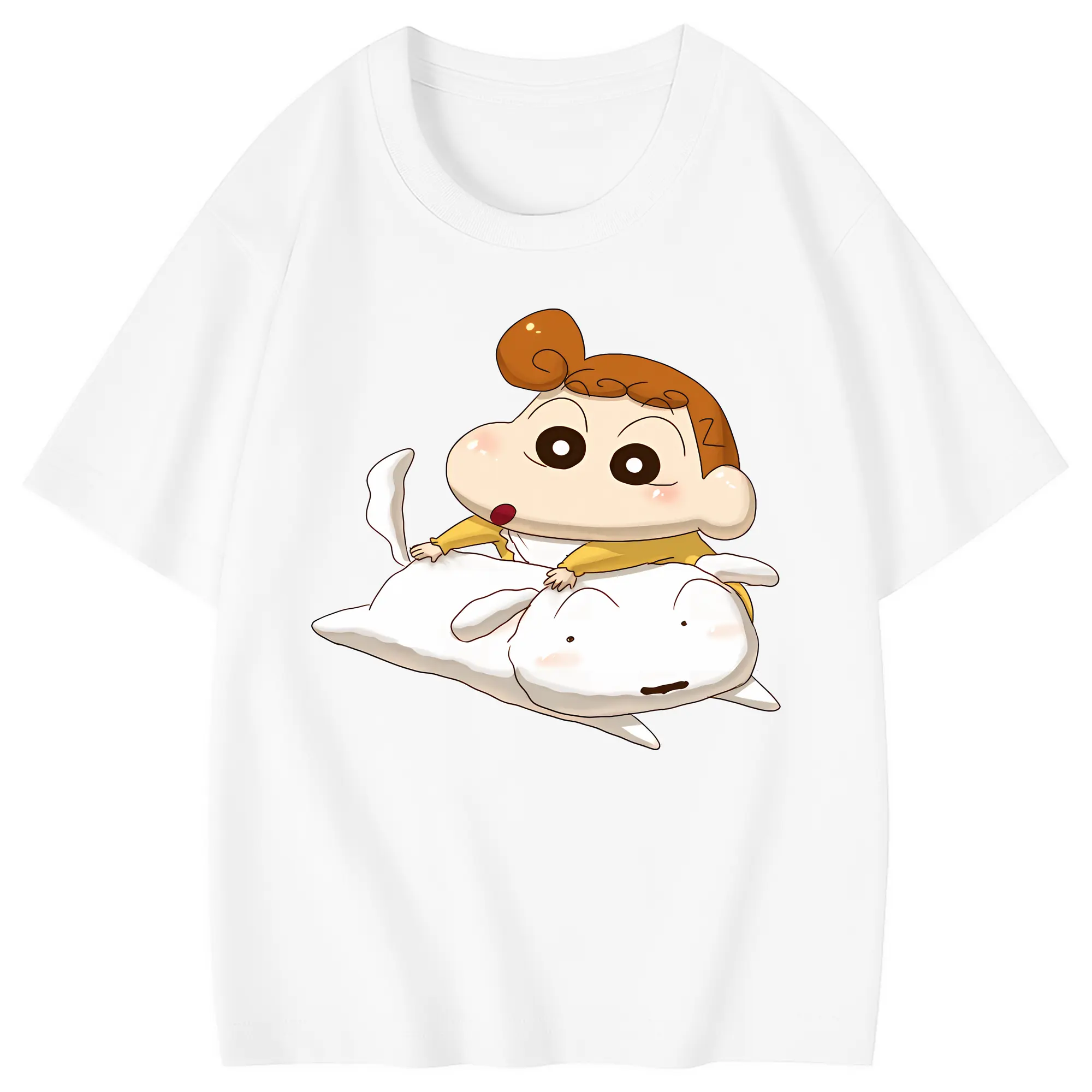 クレヨンしんちゃん グッズ シロ - 綿100％ キッズTシャツ ・ フロントプリント ・ 快適 通気性 ・ スポーツ カジュアル 散歩用