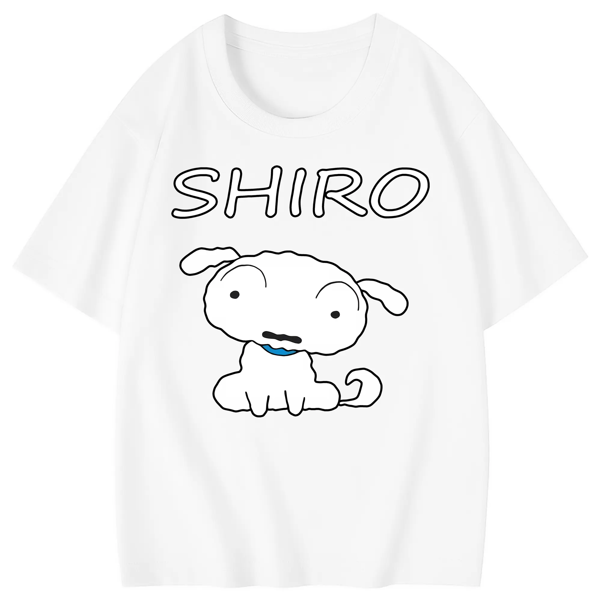 クレヨンしんちゃん グッズ シロ - 綿100％ キッズTシャツ ・ フロントプリント ・ 快適 通気性 ・ スポーツ カジュアル 散歩用
