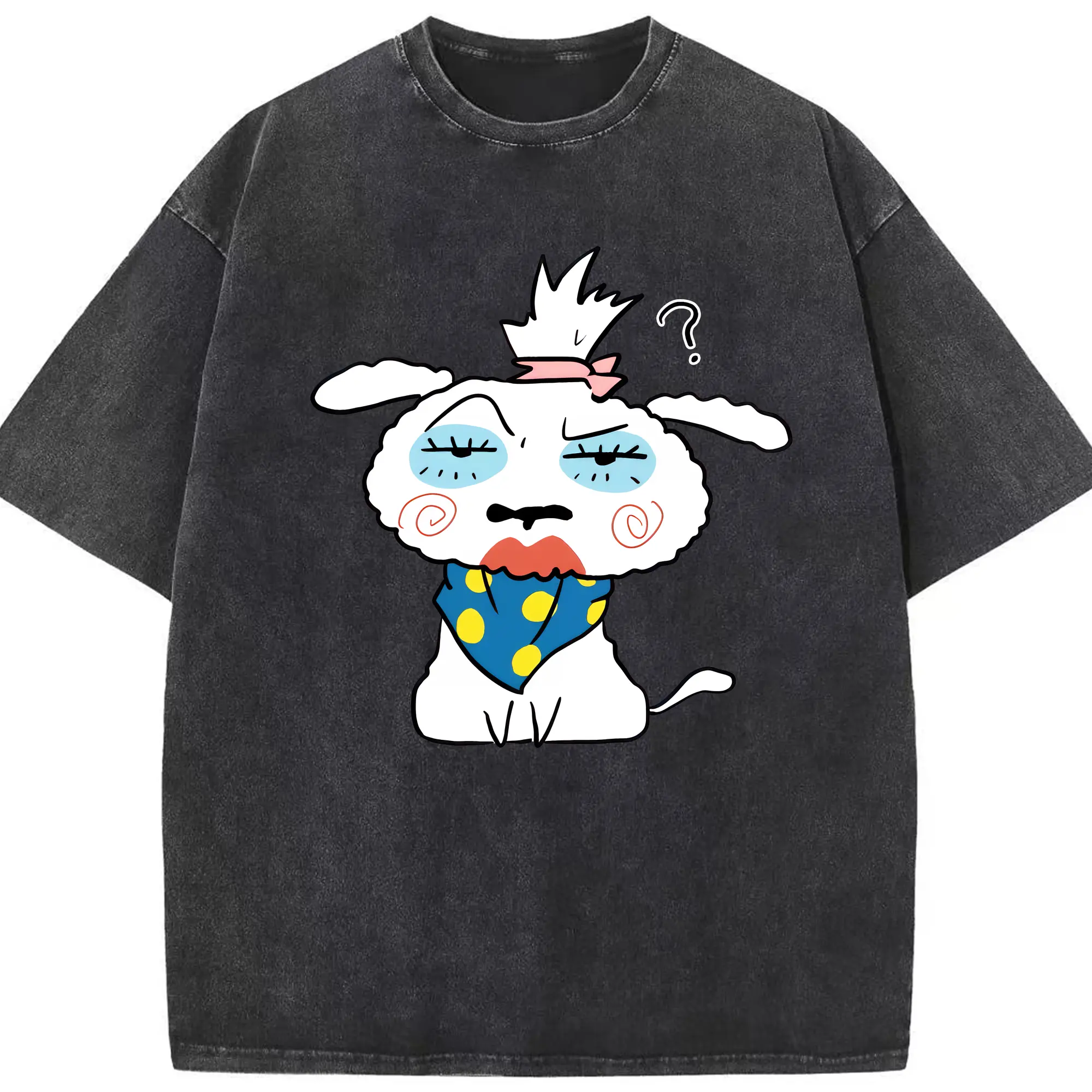 クレヨンしんちゃん グッズ シロ - 綿100％ ヴィンテージ風 半袖Tシャツ ・ フロントプリント ・ 柔らか肌触り ・ 通気性 快適 ・ スポーツ カジュアル 外出用