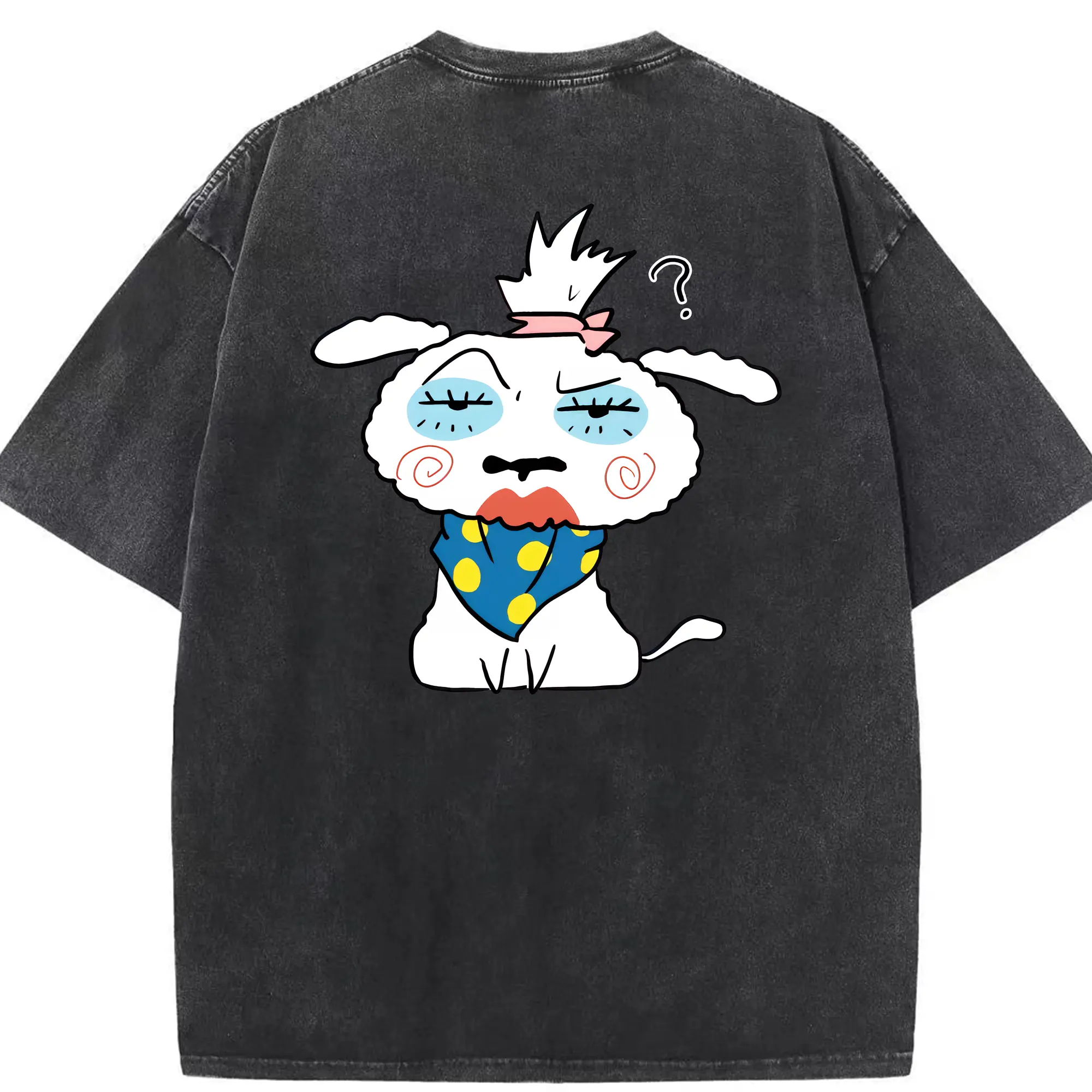 クレヨンしんちゃん グッズ シロ - 綿100％ ヴィンテージ風 半袖Tシャツ ・ 背面プリント ・ 柔らか肌触り ・ 通気性 快適 ・ スポーツ カジュアル 外出用