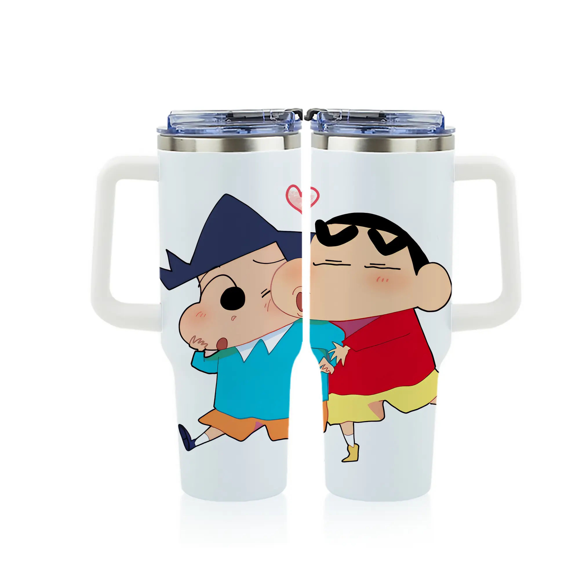 クレヨンしんちゃん グッズ 風間 とおる - 1200mL フルプリント車用タンブラー ・ 304ステンレス 内側 ・ 201ステンレス 外側 ・ 保温 保冷 ・ 通勤 ドライブ アウトドア用