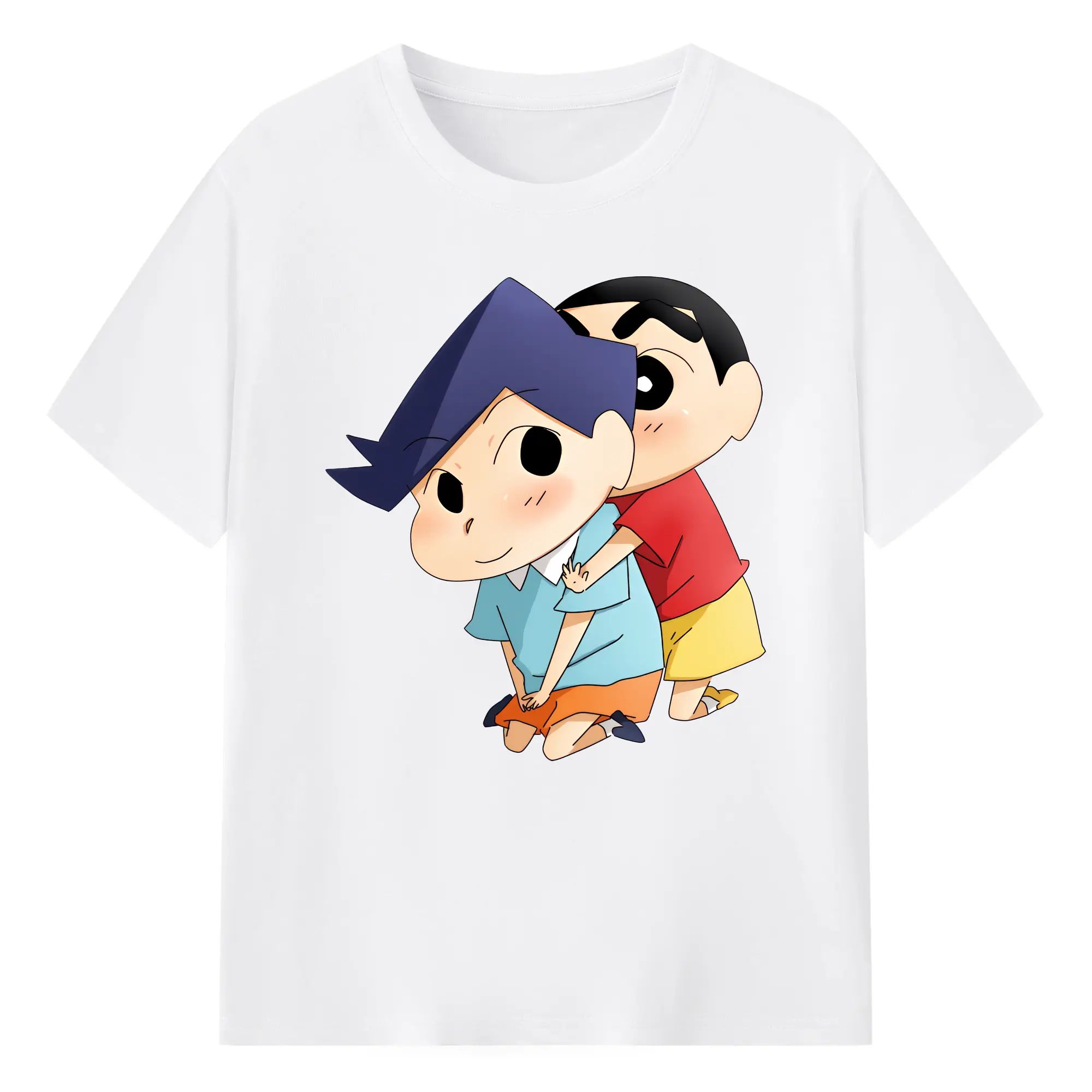 クレヨンしんちゃん グッズ 風間 とおる - 綿100％ 半袖Tシャツ ・ フロントプリント ・ 快適 通気性 ・ 日常使い 散歩 スポーツ用