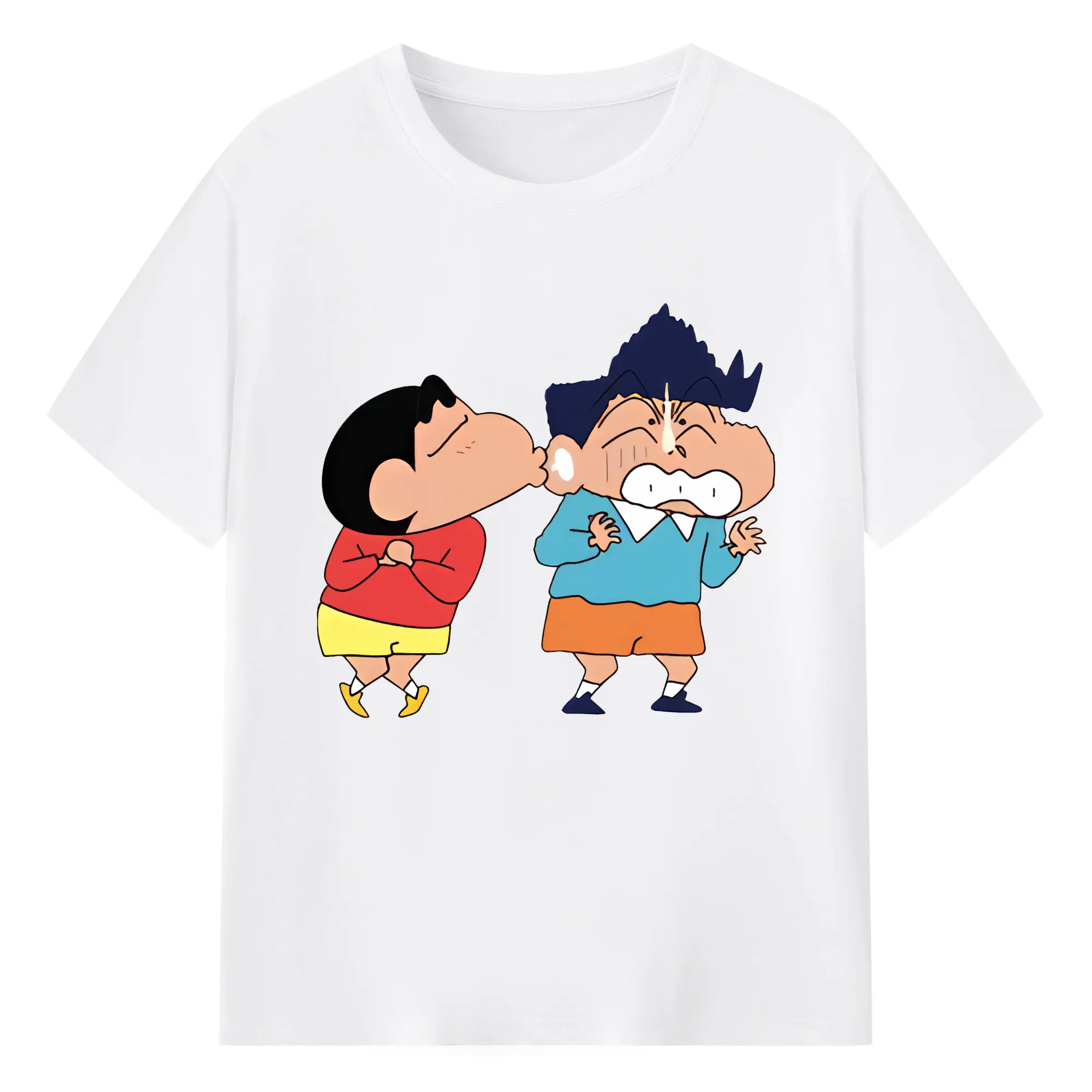 クレヨンしんちゃん グッズ 風間 とおる - 綿100％ 半袖Tシャツ ・ フロントプリント ・ 快適 通気性 ・ 日常使い 散歩 スポーツ用