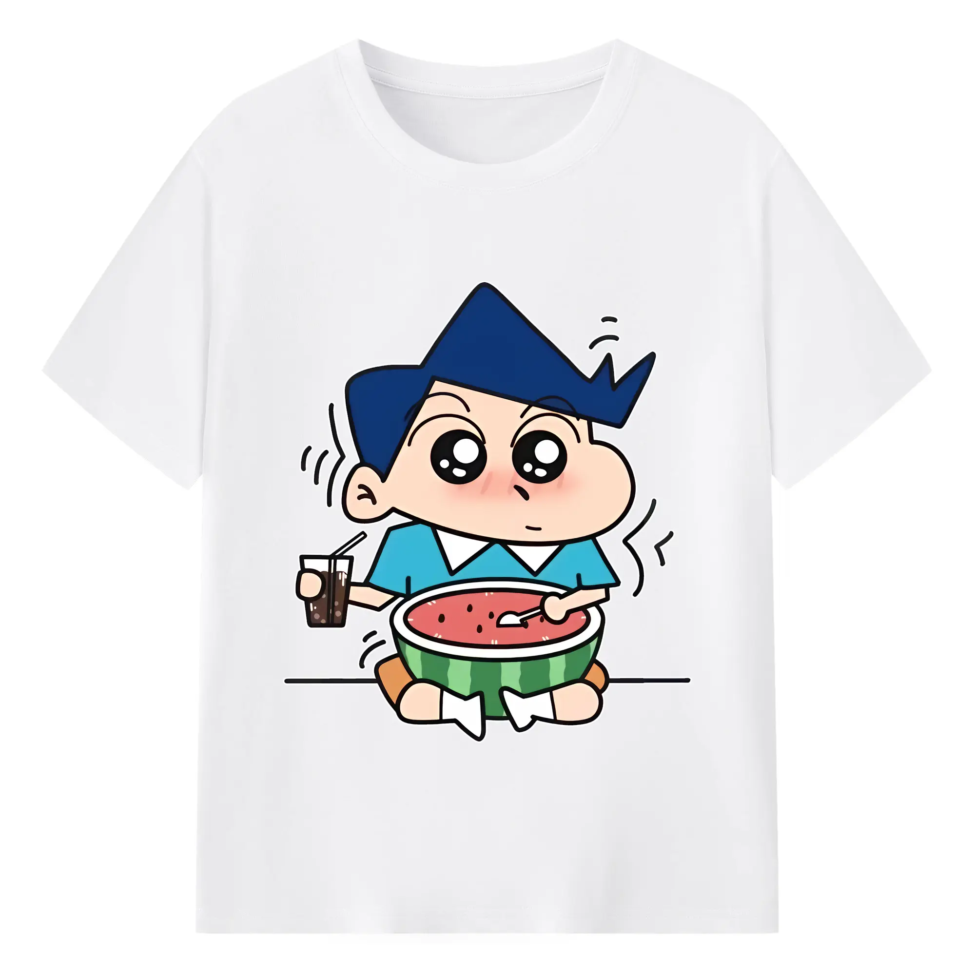 クレヨンしんちゃん グッズ 風間 とおる - 綿100％ 半袖Tシャツ ・ フロントプリント ・ 快適 通気性 ・ 日常使い 散歩 スポーツ用