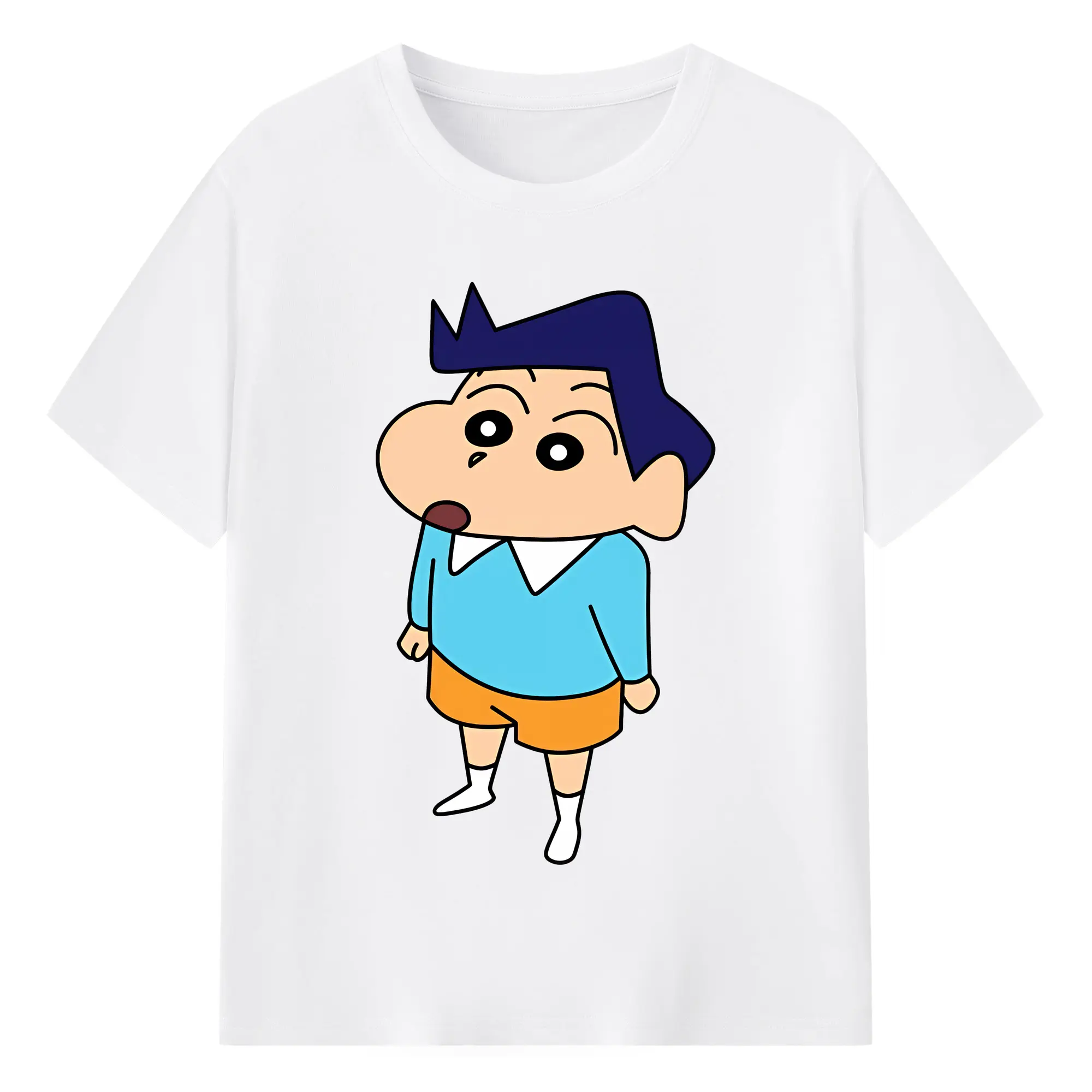クレヨンしんちゃん グッズ 風間 とおる - 綿100％ 半袖Tシャツ ・ フロントプリント ・ 快適 通気性 ・ 日常使い 散歩 スポーツ用