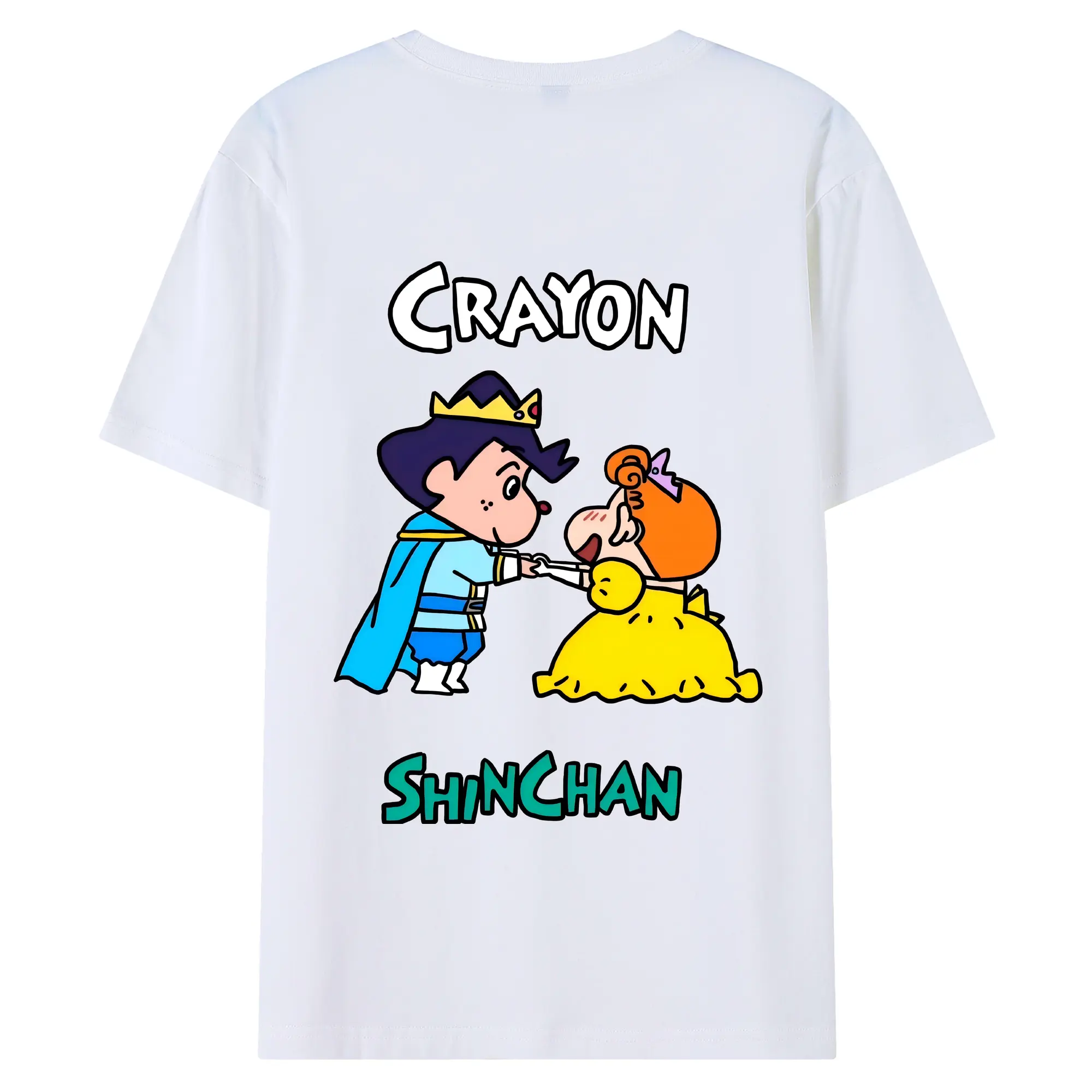 クレヨンしんちゃん グッズ 風間 とおる - 綿100％ 半袖Tシャツ ・ バックプリント ・ 快適 通気性 ・ 日常使い 散歩 スポーツ用